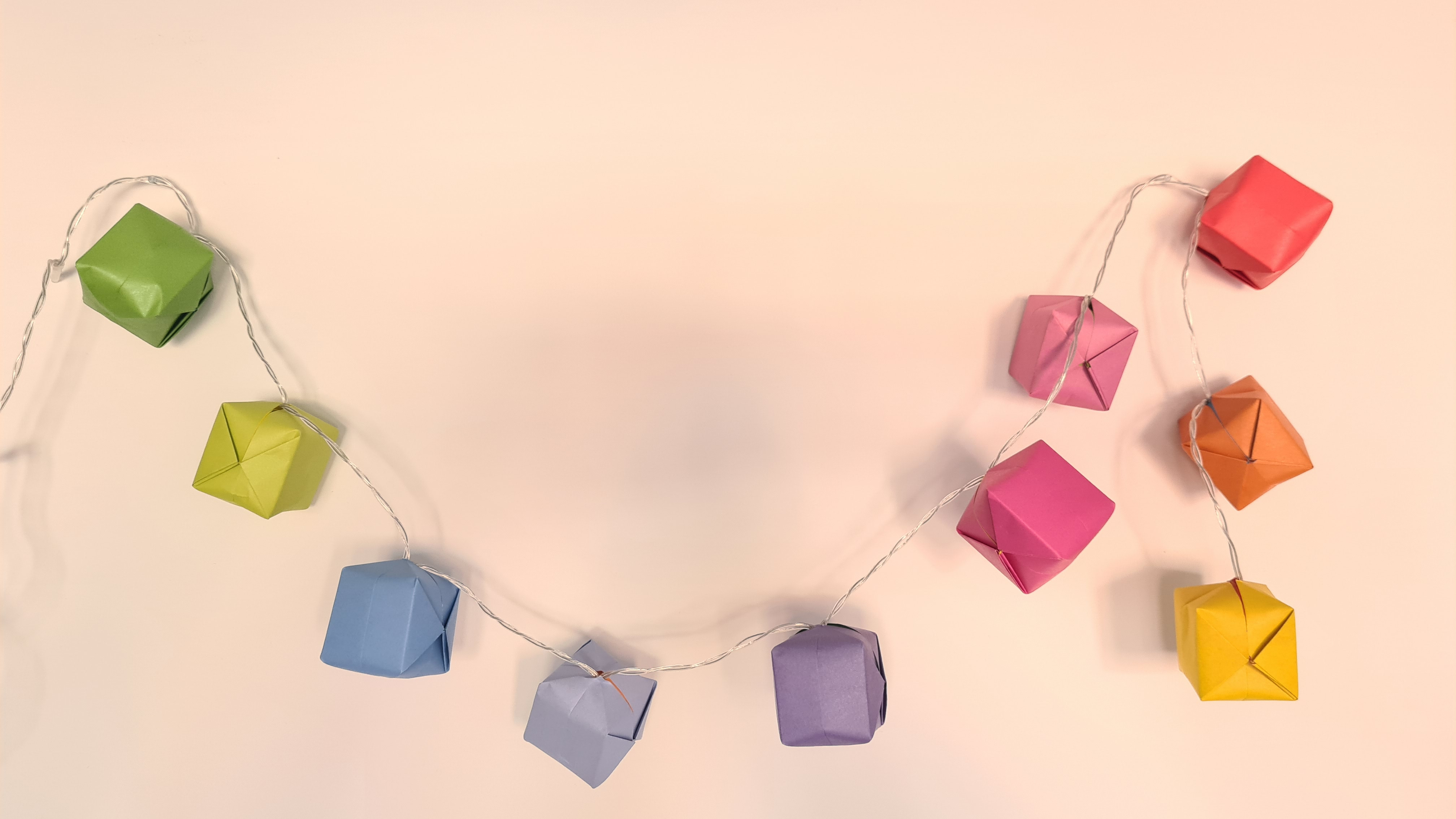 Workshop DIY pakket: Origami lichtslinger - Foto