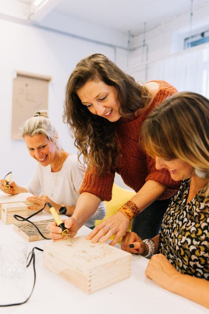 Vrijgezellen, teambuilding -of familiefeest Workshop Houtbranden