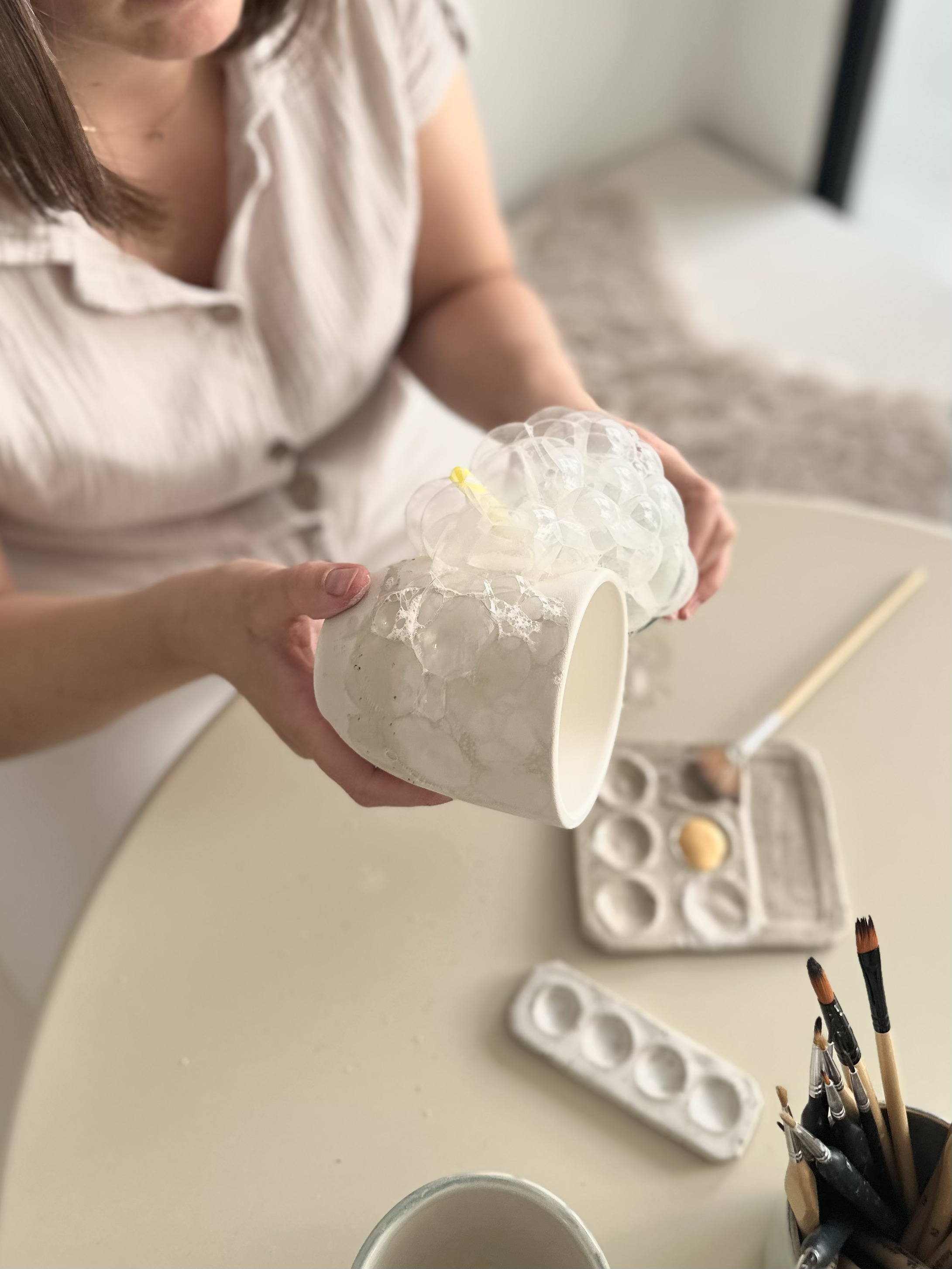 Keramiek schilderen - PYOP (paint your own pottery) - Foto