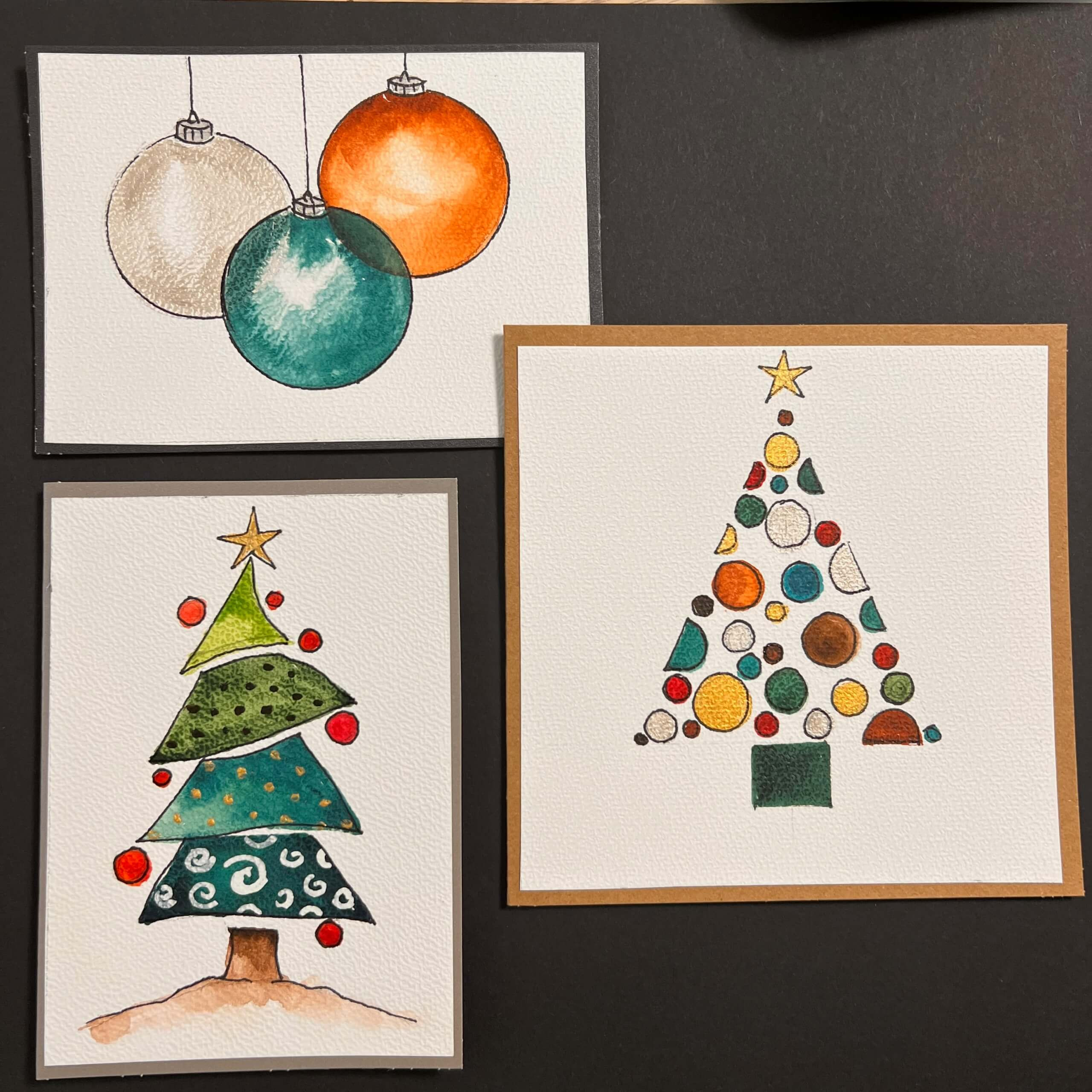 Acryl inkt: aquarellen (November) - Foto