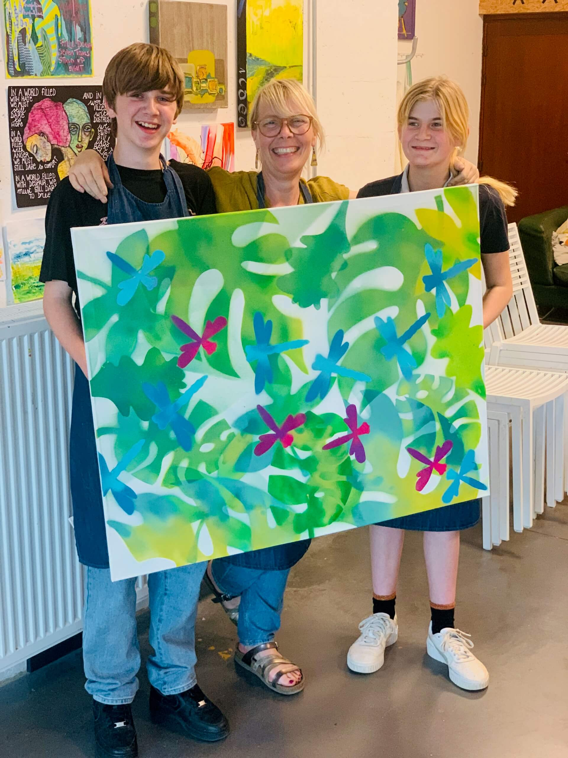 Ouder-tiener 10+: Graffiti stencil art (December) - Foto