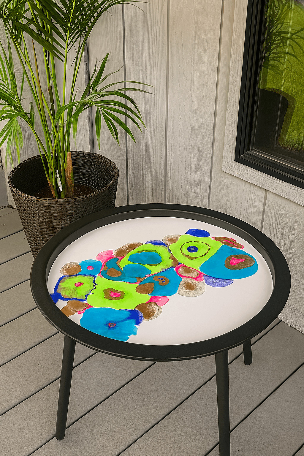 Resin Art/epoxy – Basistechnieken en bijzettafeltje (Maart) - Foto