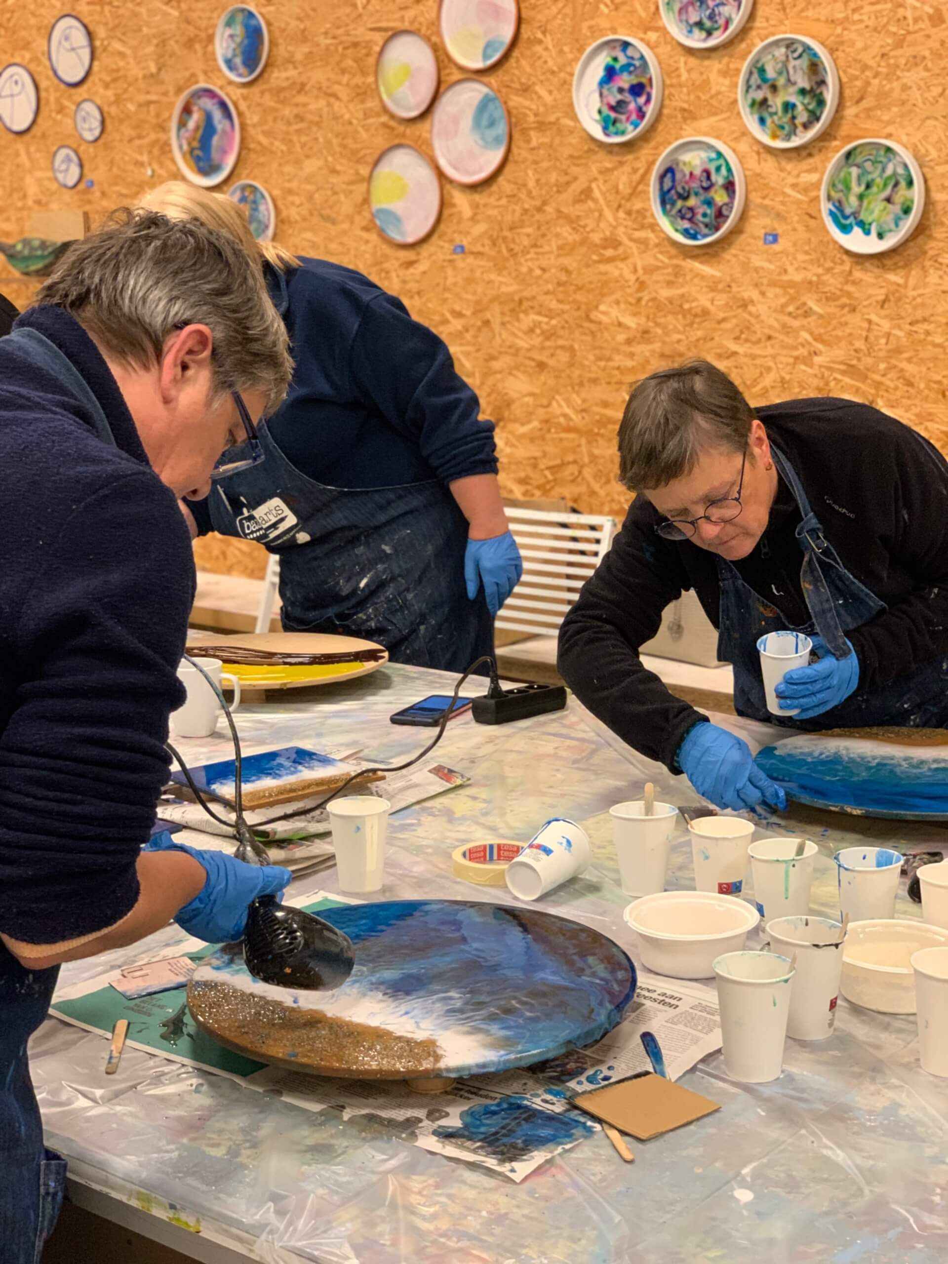 Epoxy/resin art: zeezicht (Maart) - Foto