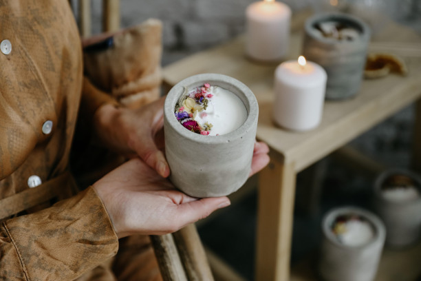 Ecologische geurkaarsen (beton) - workshop