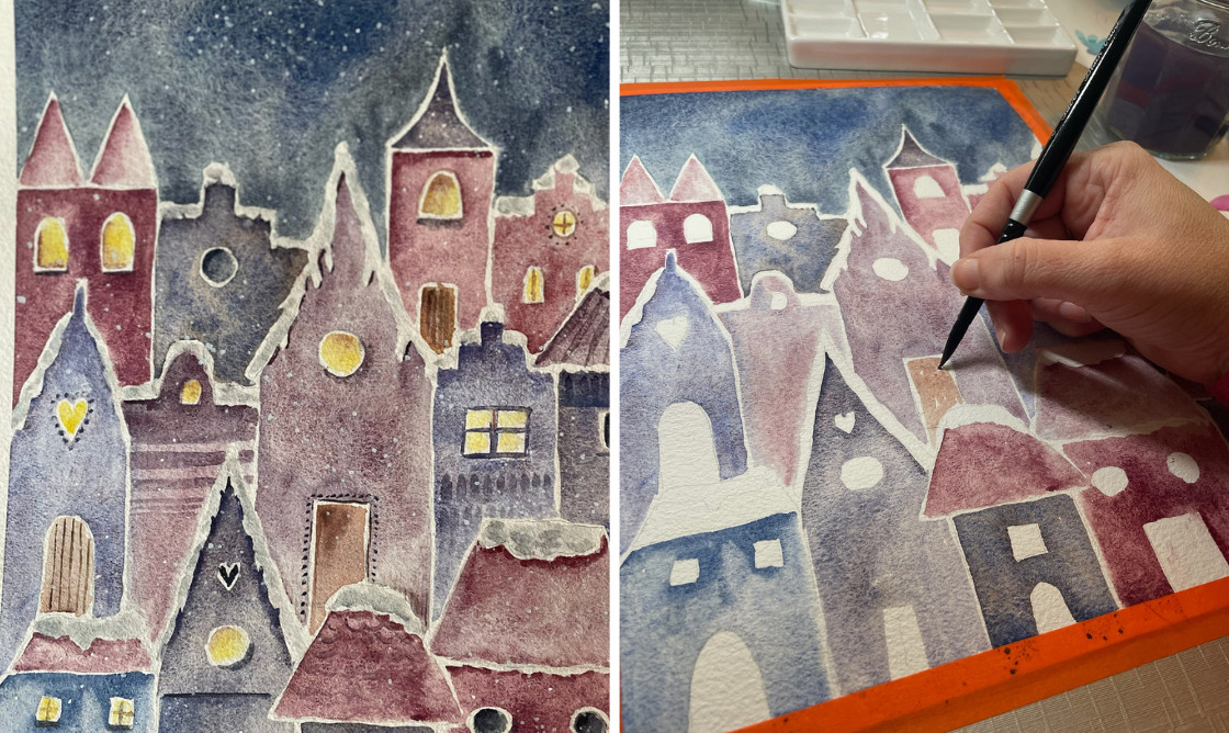 Workshop aquarel: Winter - Foto