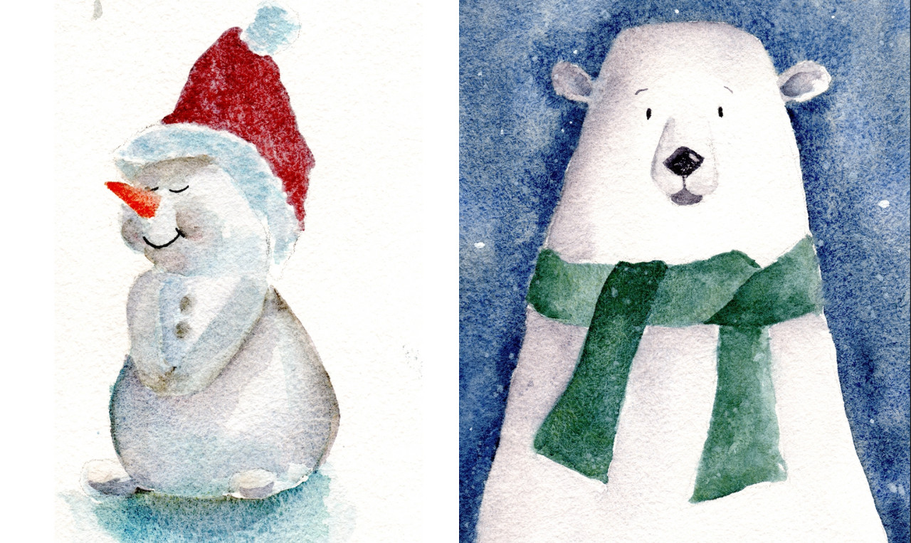 Workshop aquarel: Kerst - Foto