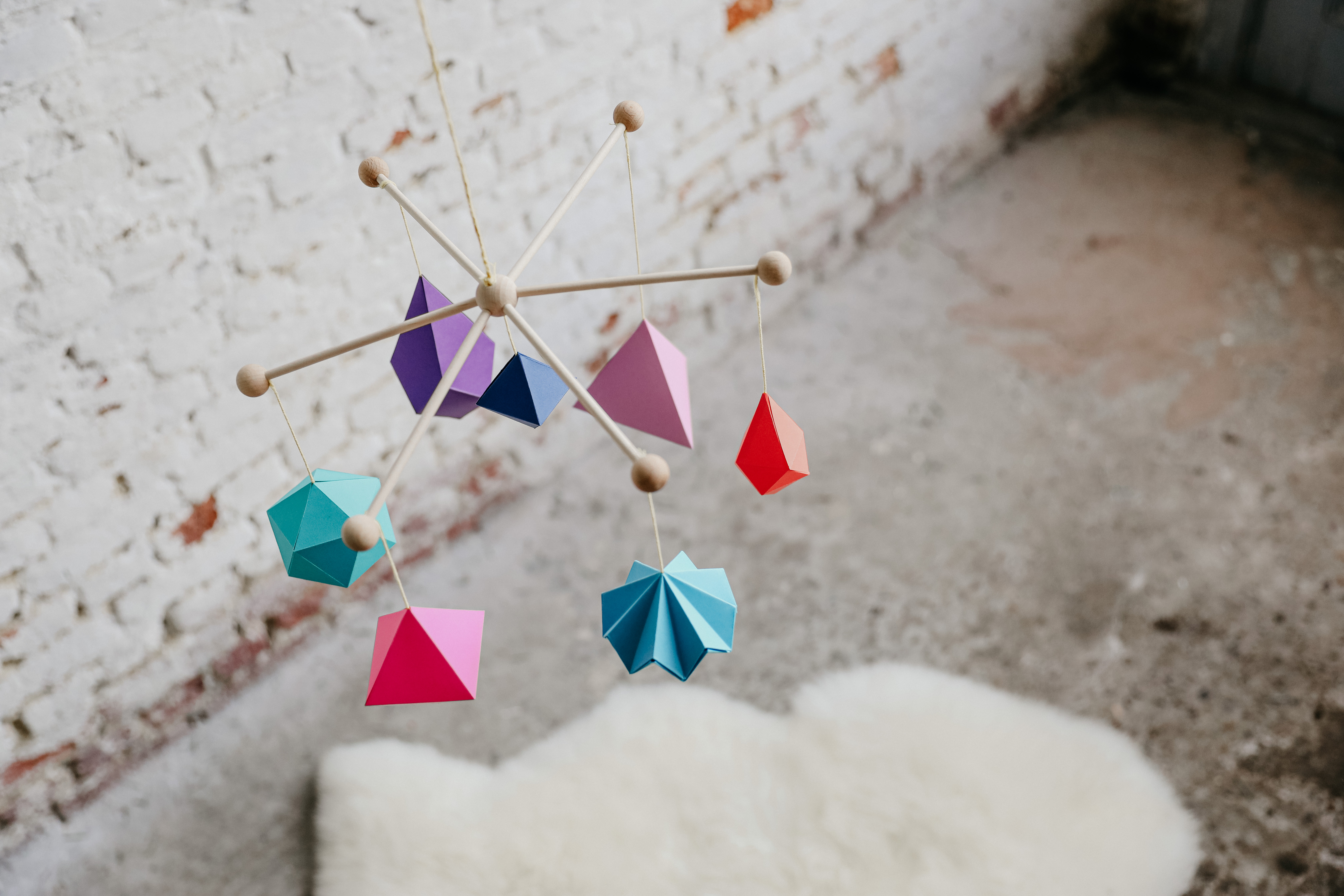 Workshop box: baby mobiel van papier - Foto