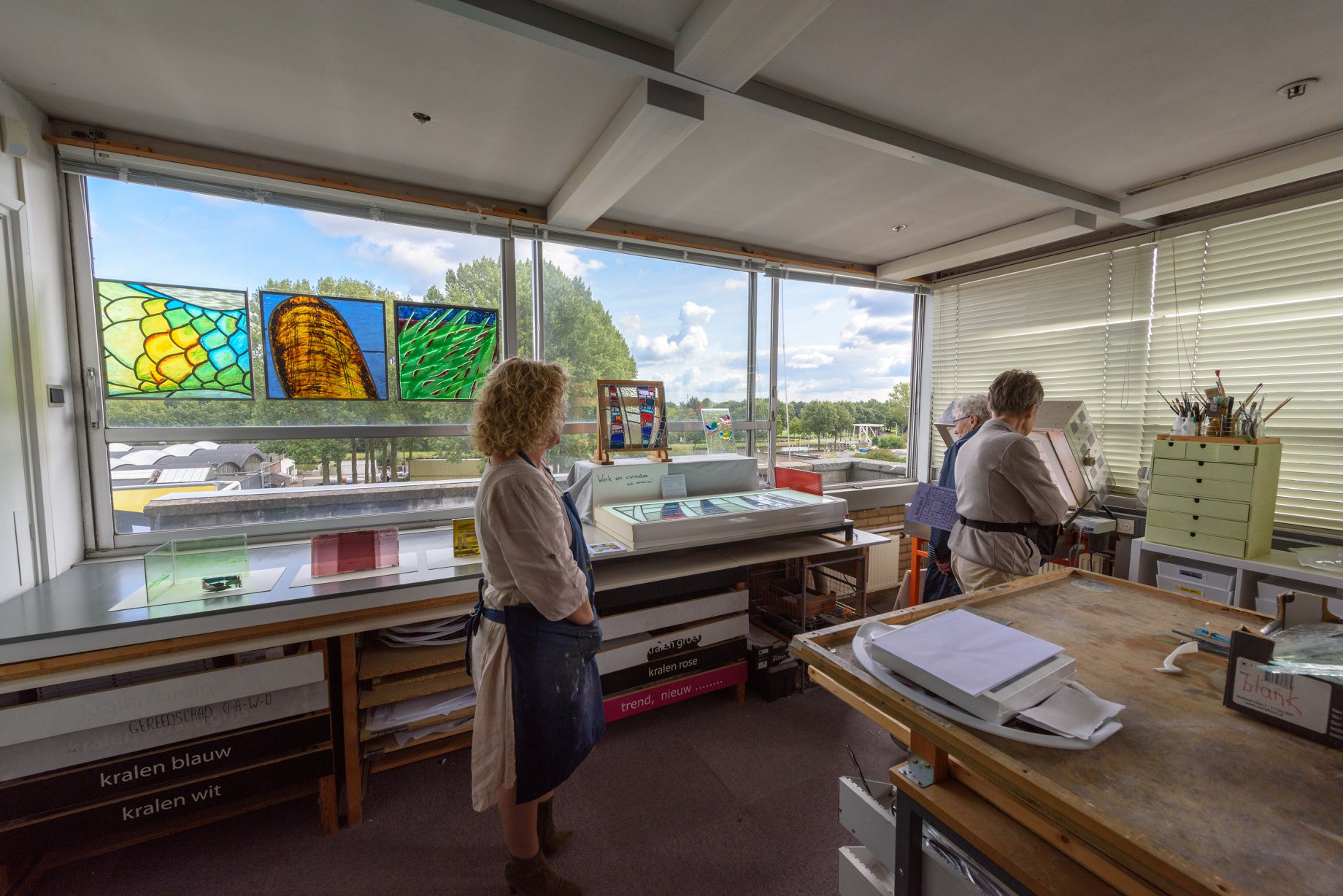 Workshop Glas in Lood raam maken - Foto
