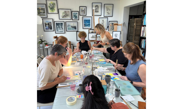 Fijne kaartjes maken met aquarel "Groetjes uit de Provence!"