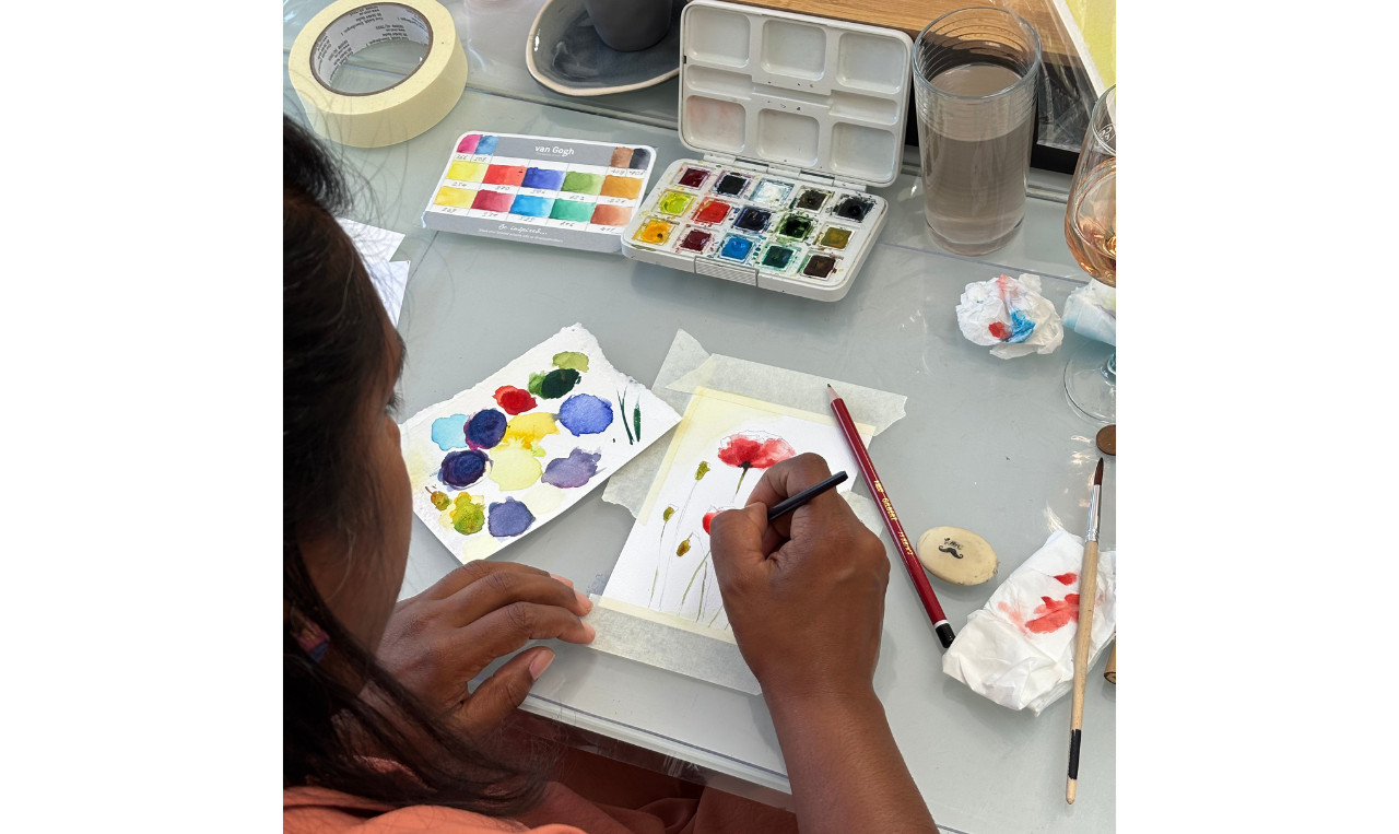 🎄Maak je eigen Kerst- of Nieuwjaarskaartjes met aquarel en aquamarkers🎄 - Foto