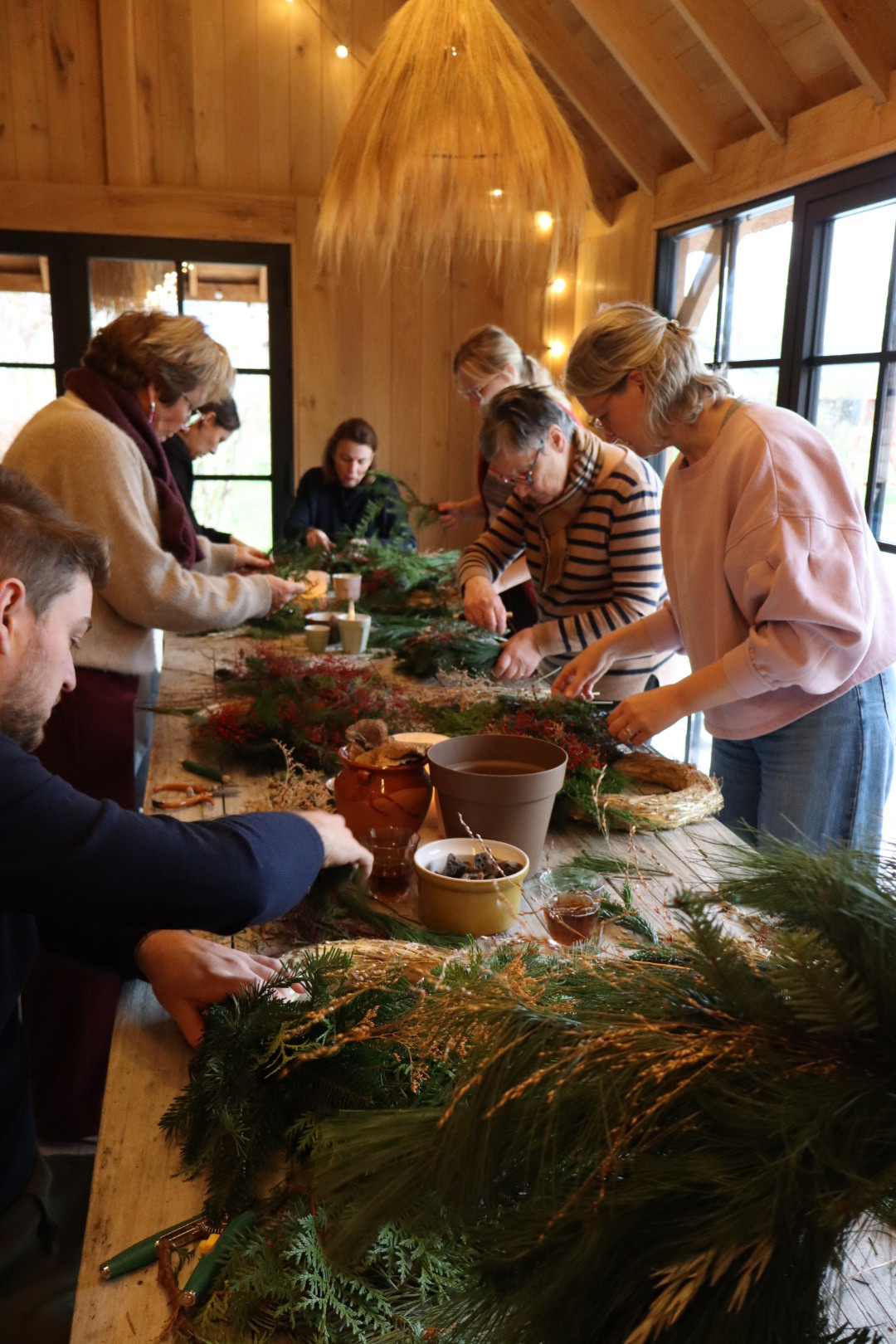 Kerstkrans workshop @ Zuiderbad Hofstade - Foto