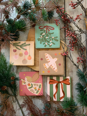 Workshop botanische (kerst) tegel schilderen