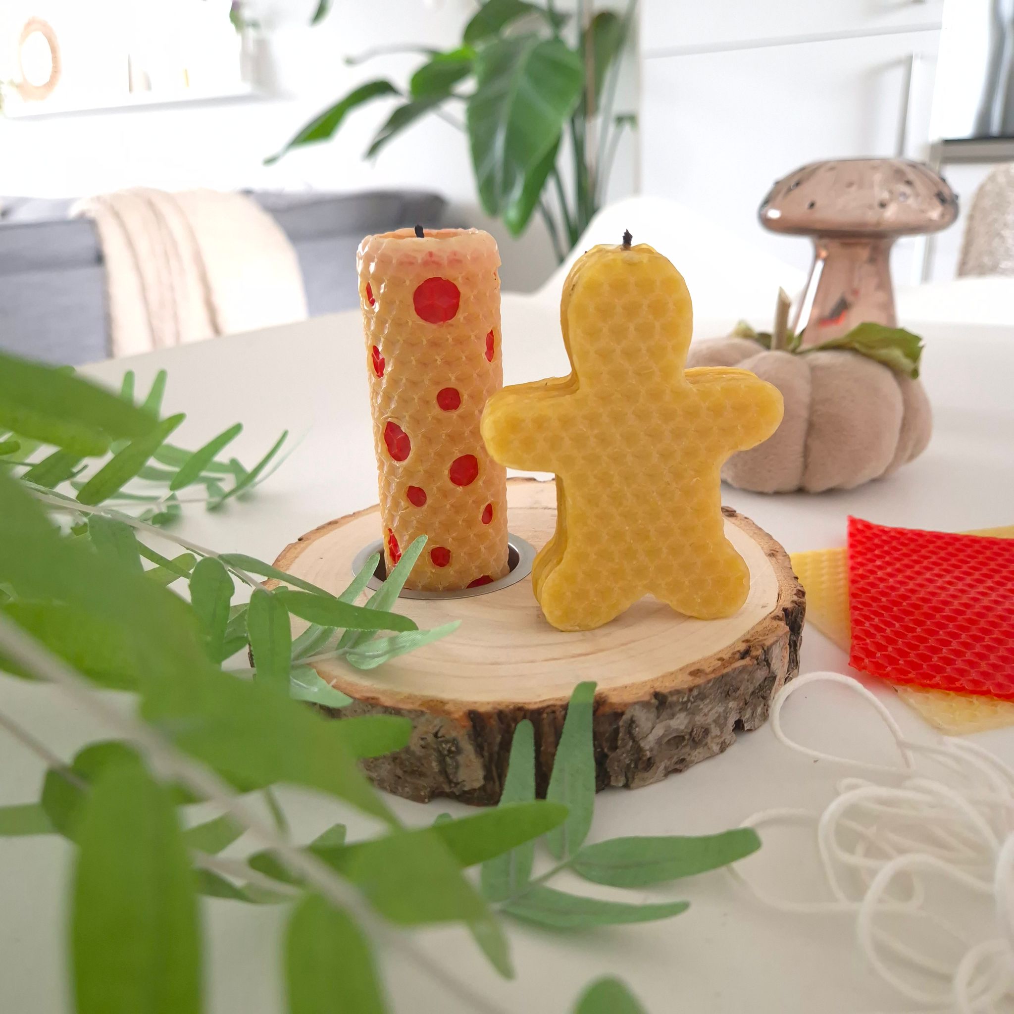 Workshop bijenwaskaarsen maken - Foto