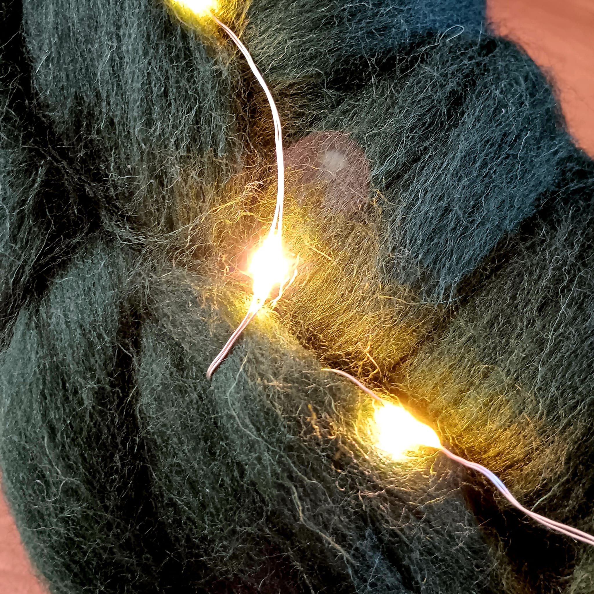 Workshop Kerstkrans van lontwol - Foto