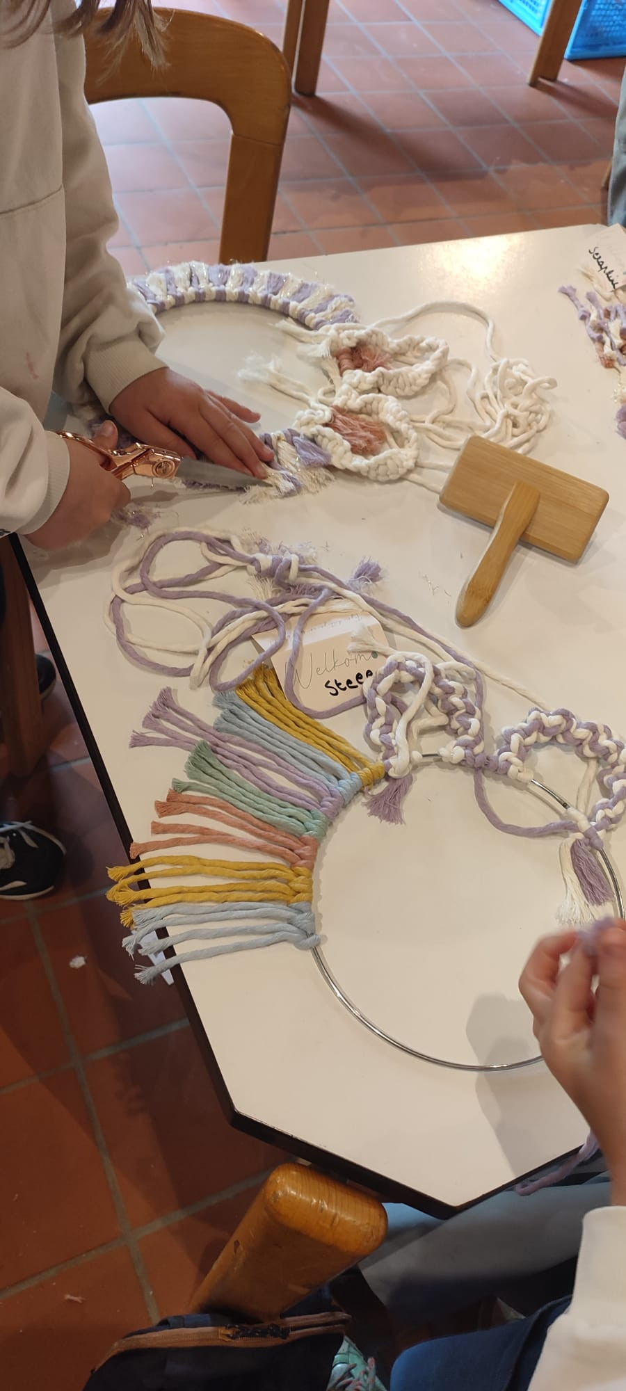 🐰Ouder-Kind macramé konijnenspiegel 🐰 - Foto