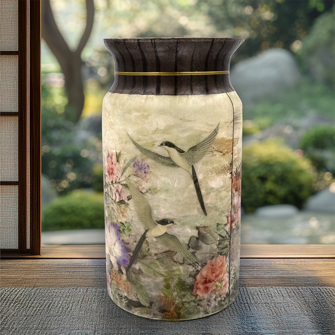 Groepsworkshop rijstpapier op glas ‘Japanse tuin’ - Foto