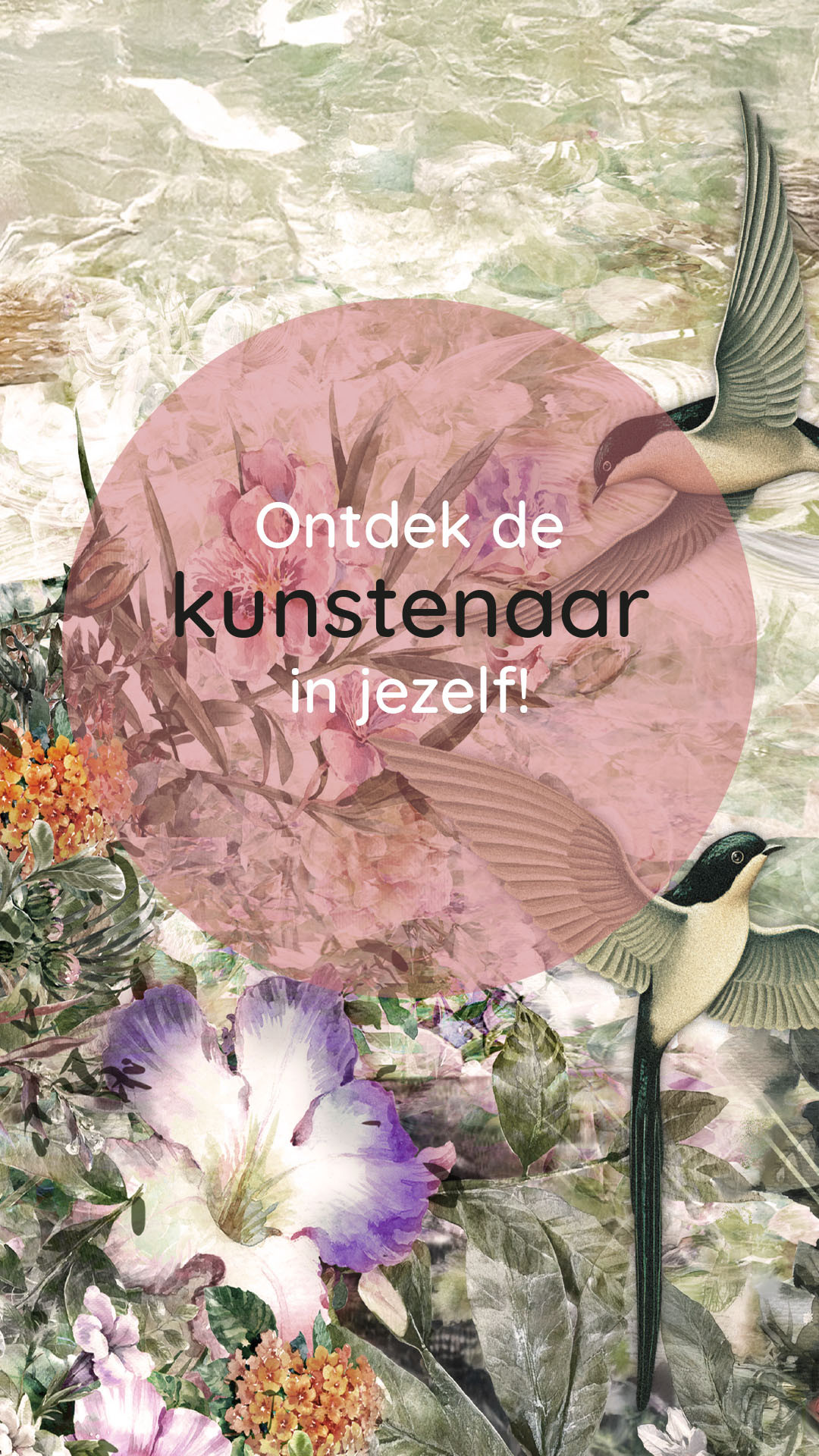 Groepsworkshop rijstpapier op glas ‘Japanse tuin’ - Foto