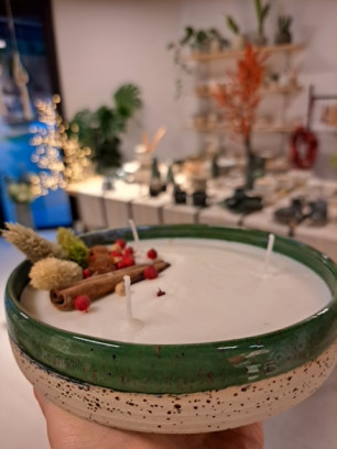 Workshop Geurkaars met droogbloemen