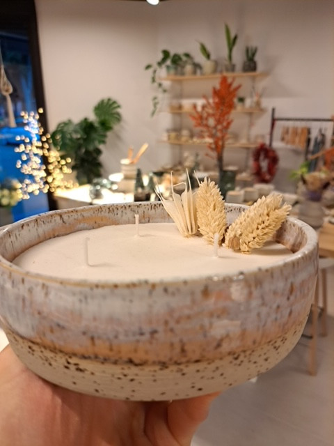 Workshop Geurkaars met droogbloemen - Foto