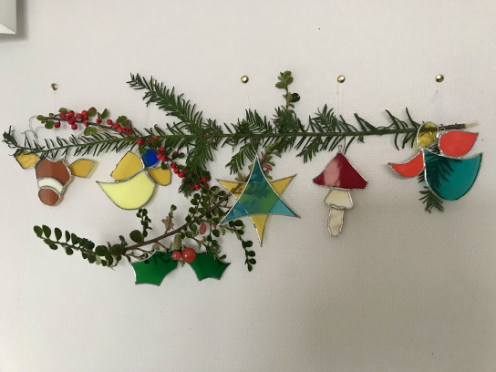 Glas in lood de Tiffany techniek