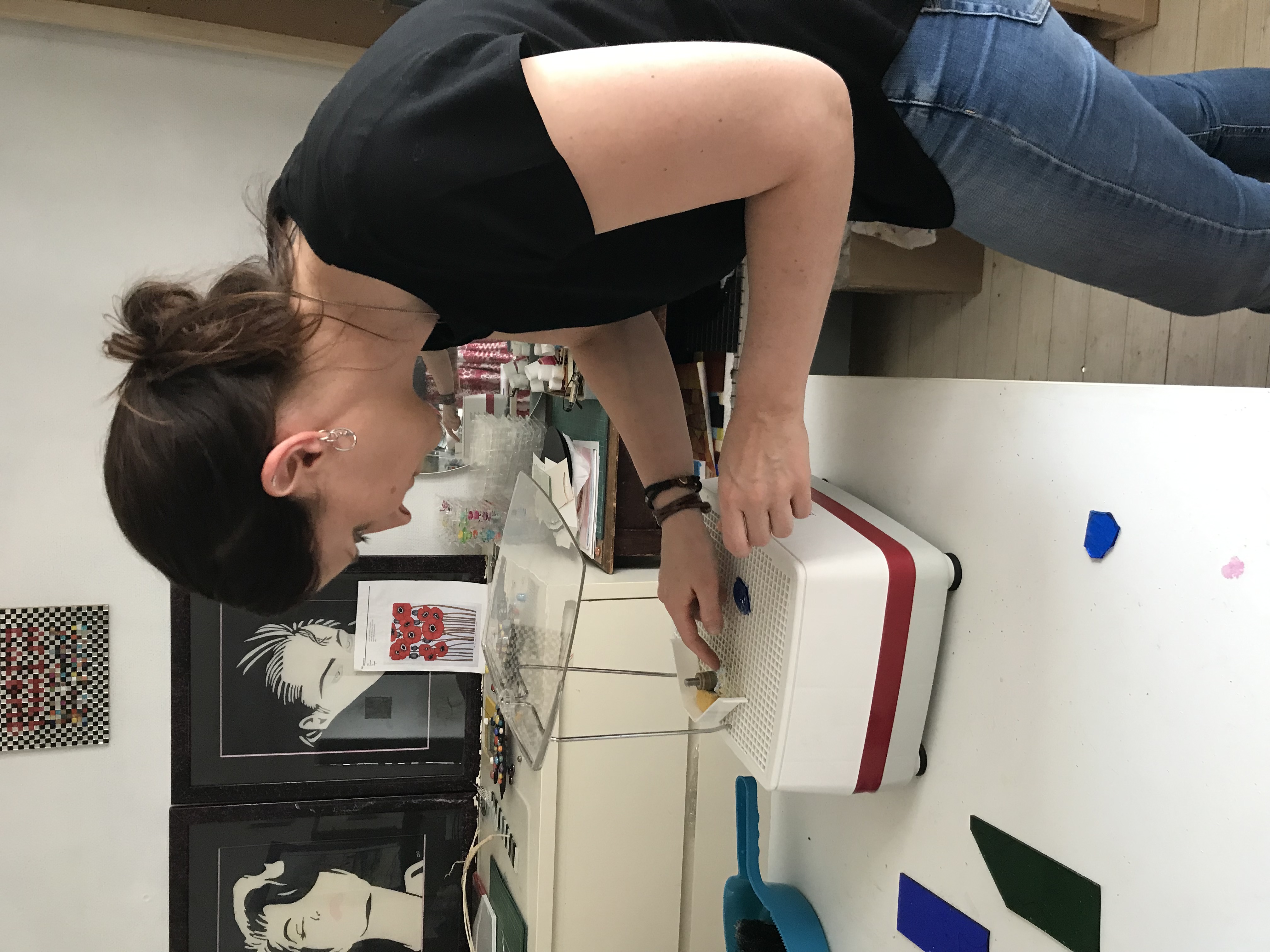 Glas in lood de Tiffany techniek - Foto