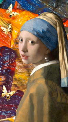 Groepsworkshop rijstpapier op glas ‘het meisje met de parel’