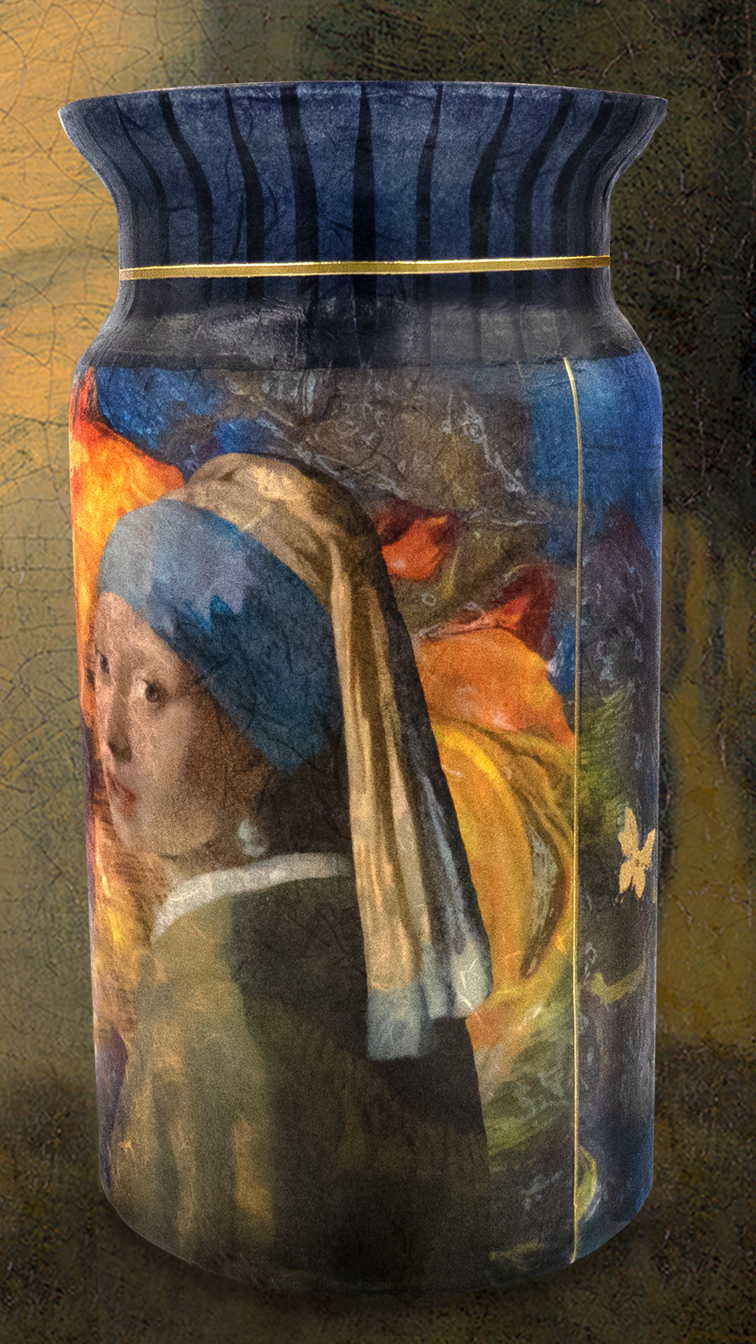 Groepsworkshop rijstpapier op glas ‘het meisje met de parel’ - Foto