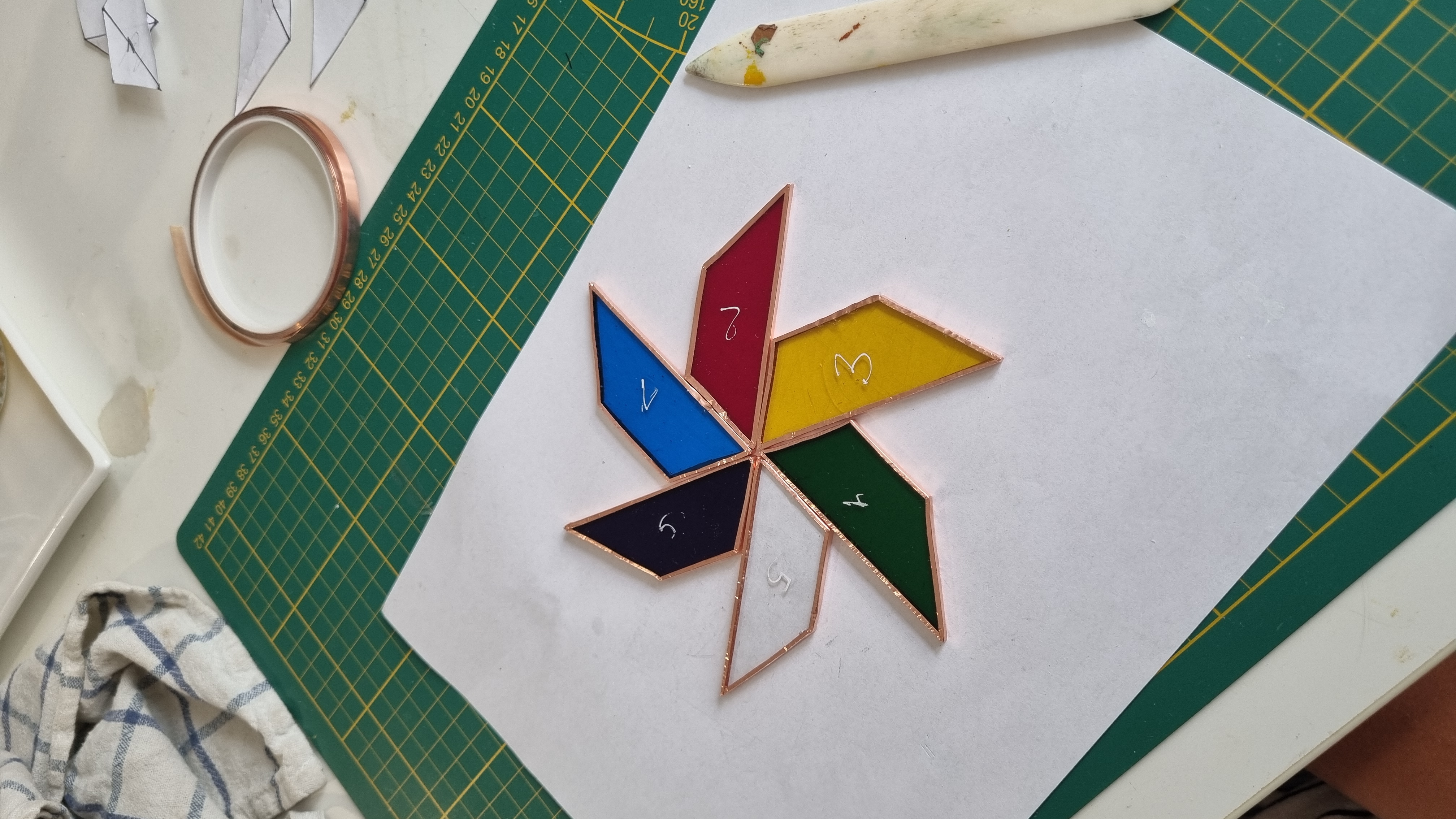 Glas in lood-Tiffany techniek