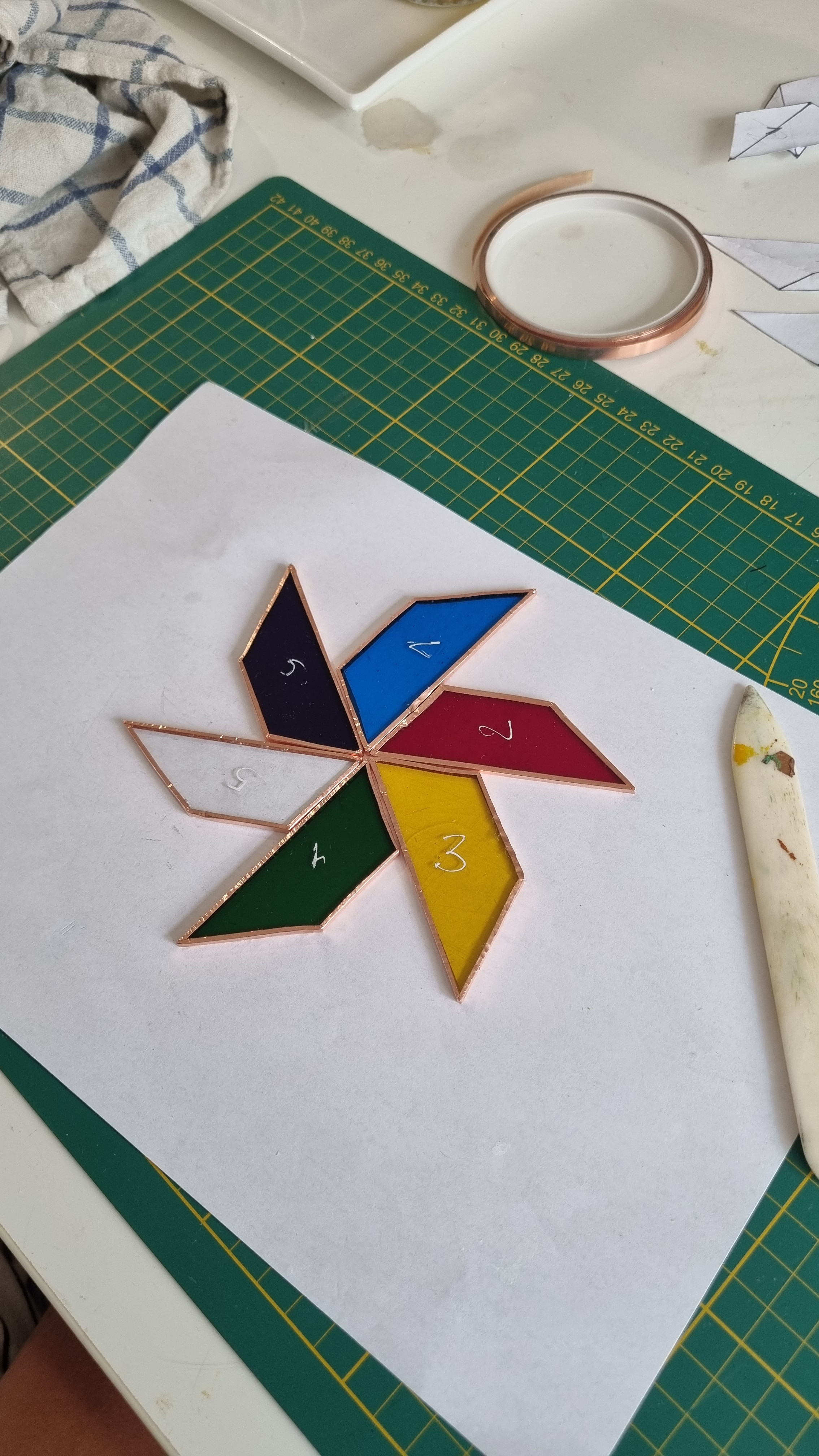 Glas in lood-Tiffany techniek - Foto