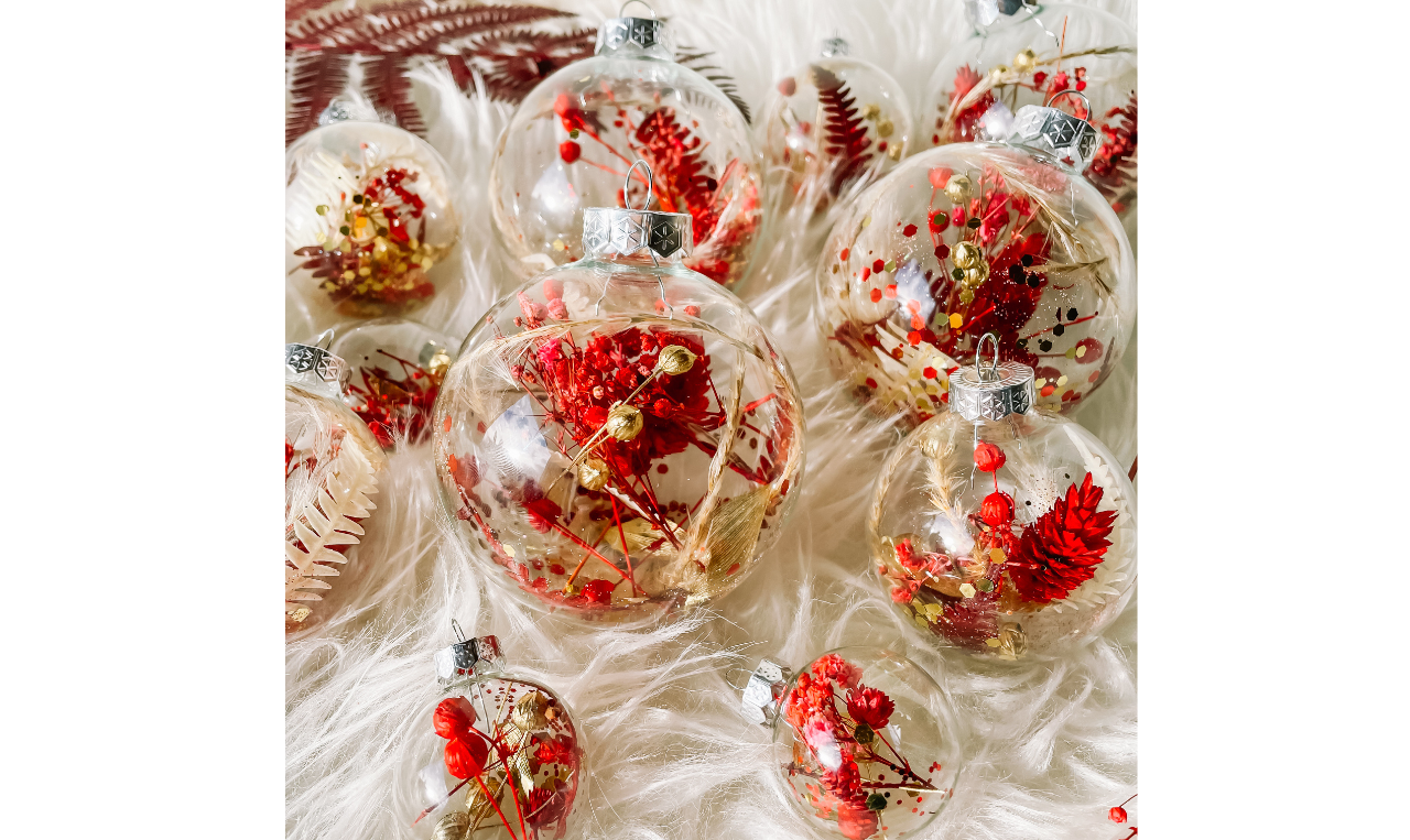 15x Kerstballen vullen met droogbloemen