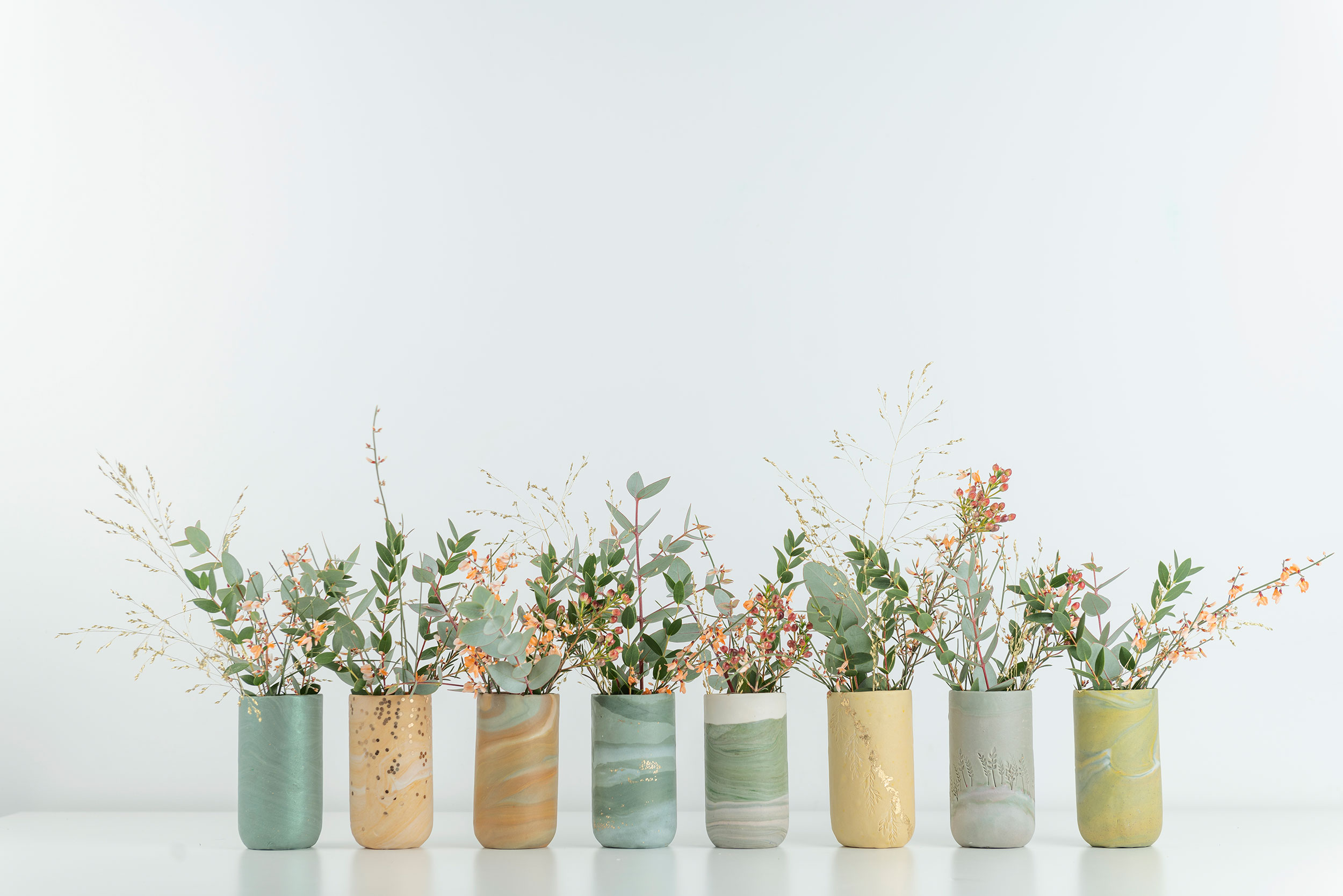 Vaasjes met polymeerklei workshop