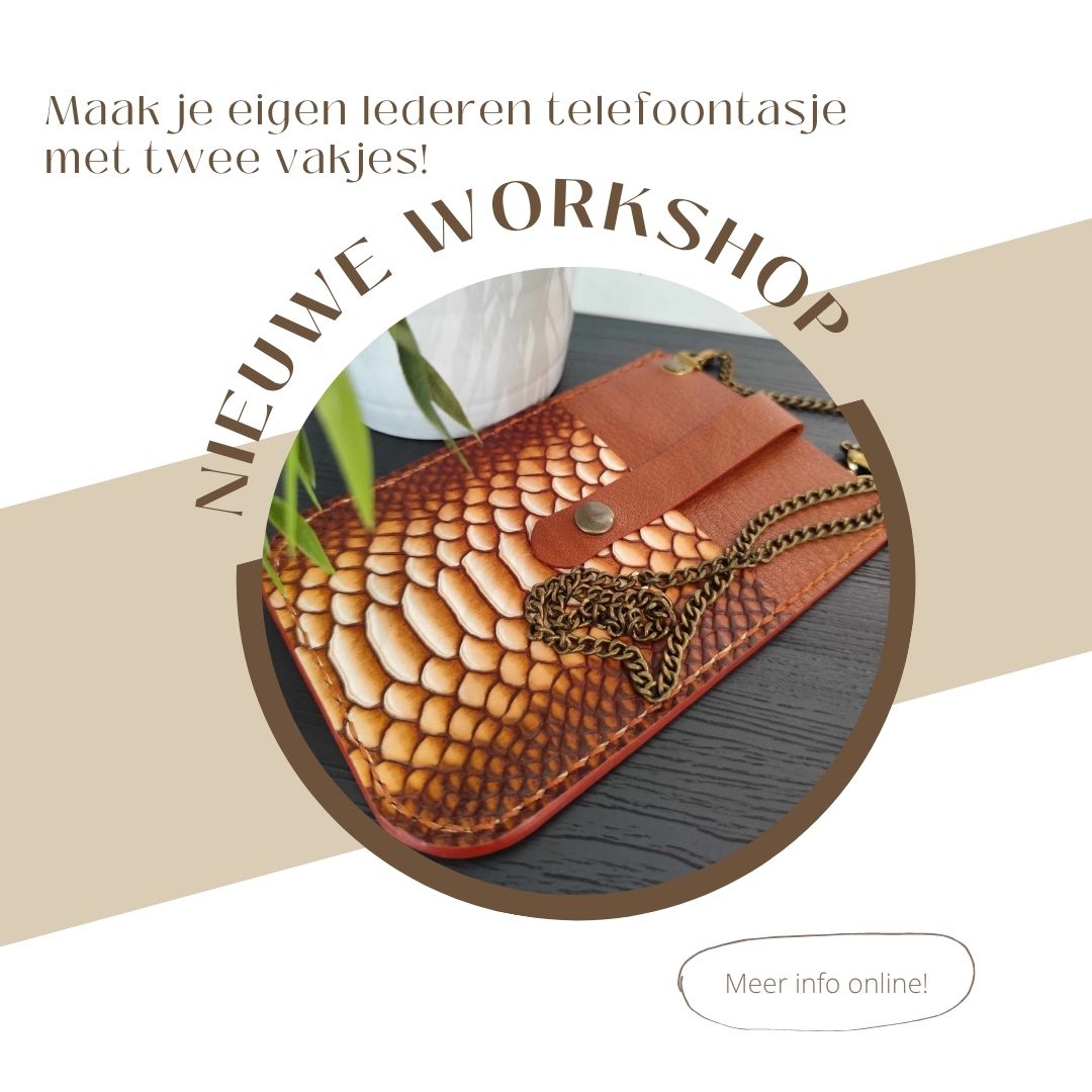 Lederen telefoontasje - Foto