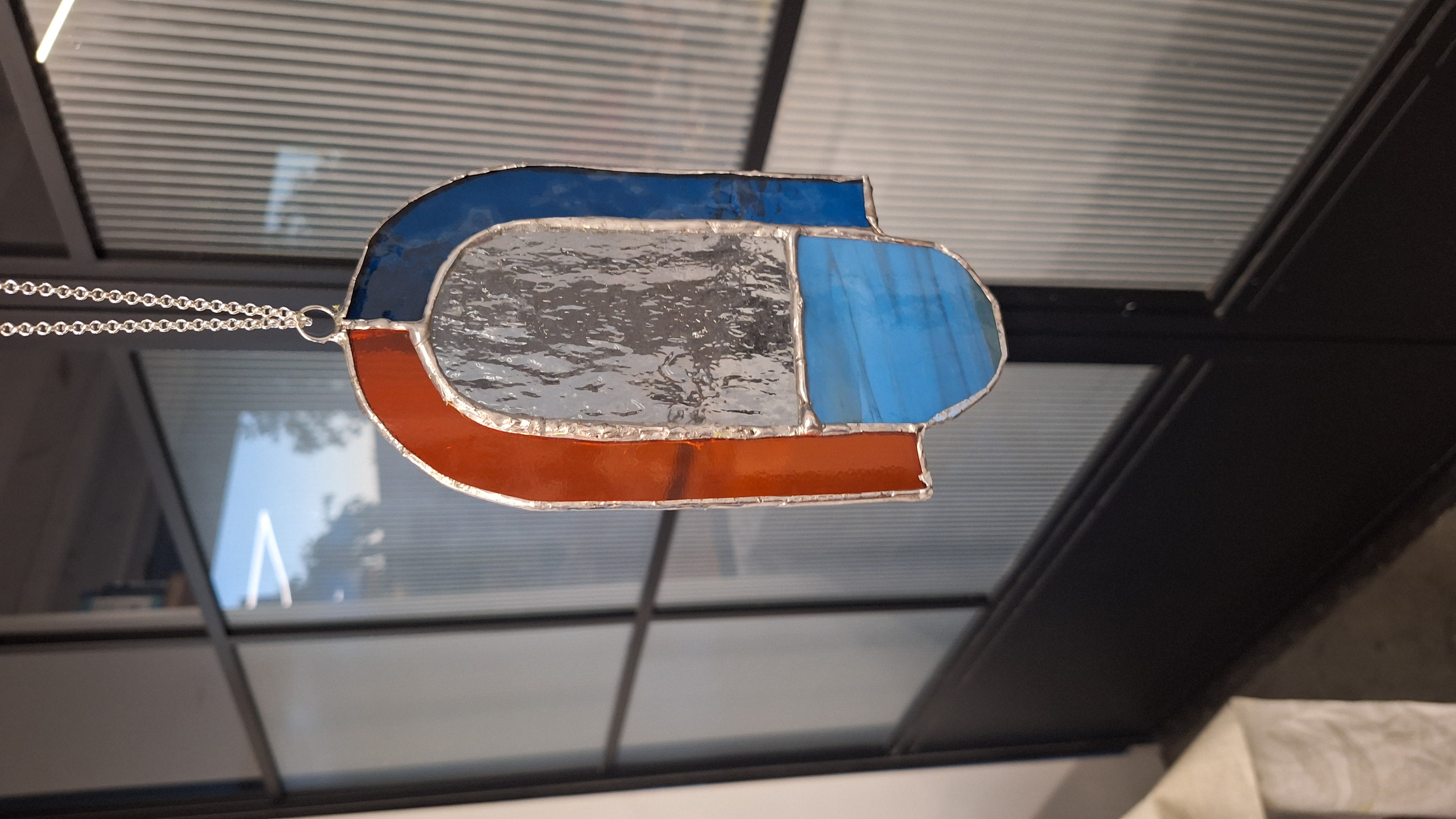 Workshop raamhanger glas in lood - koperfolie