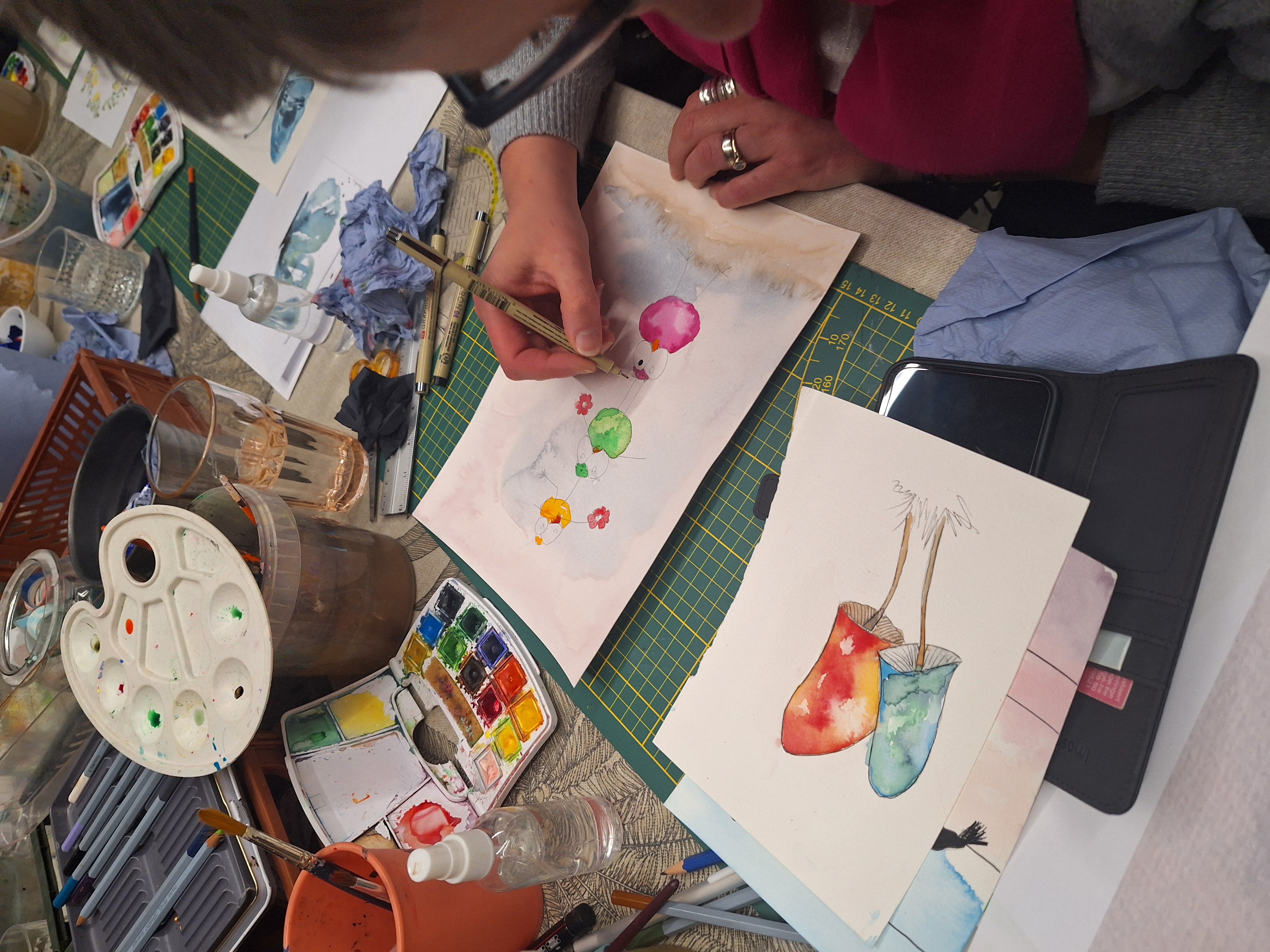 Workshop Aquarellen - Foto