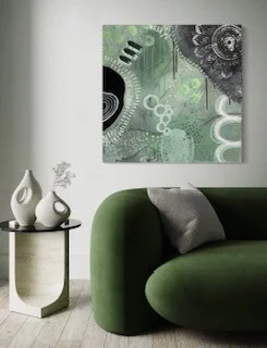 Abstract Schilderen met jouw privé groep - Foto