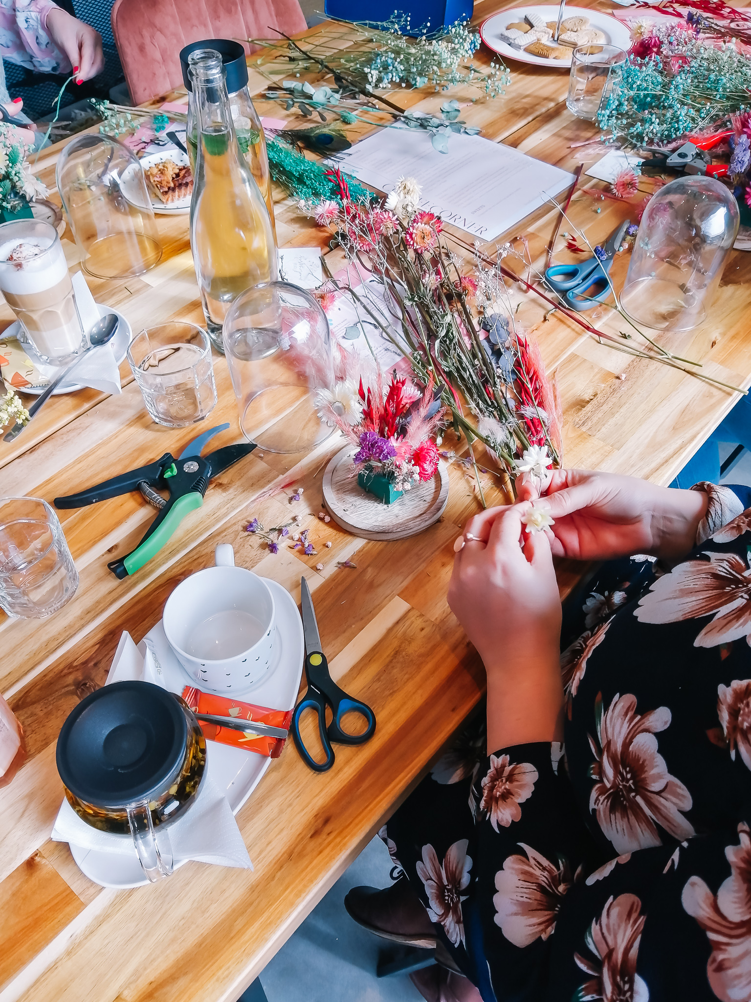Workshop mini droogbloemen lentetuintje
