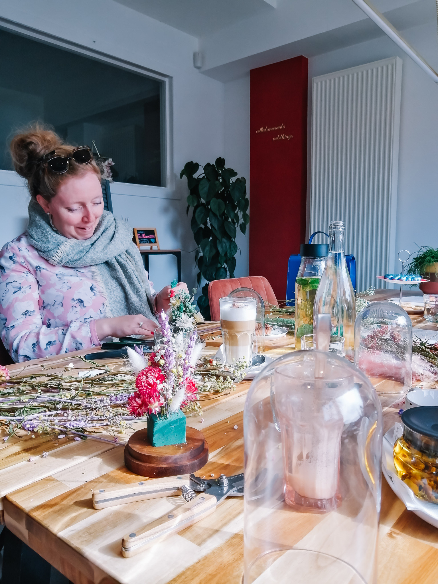 Workshop mini droogbloemen lentetuintje - Foto