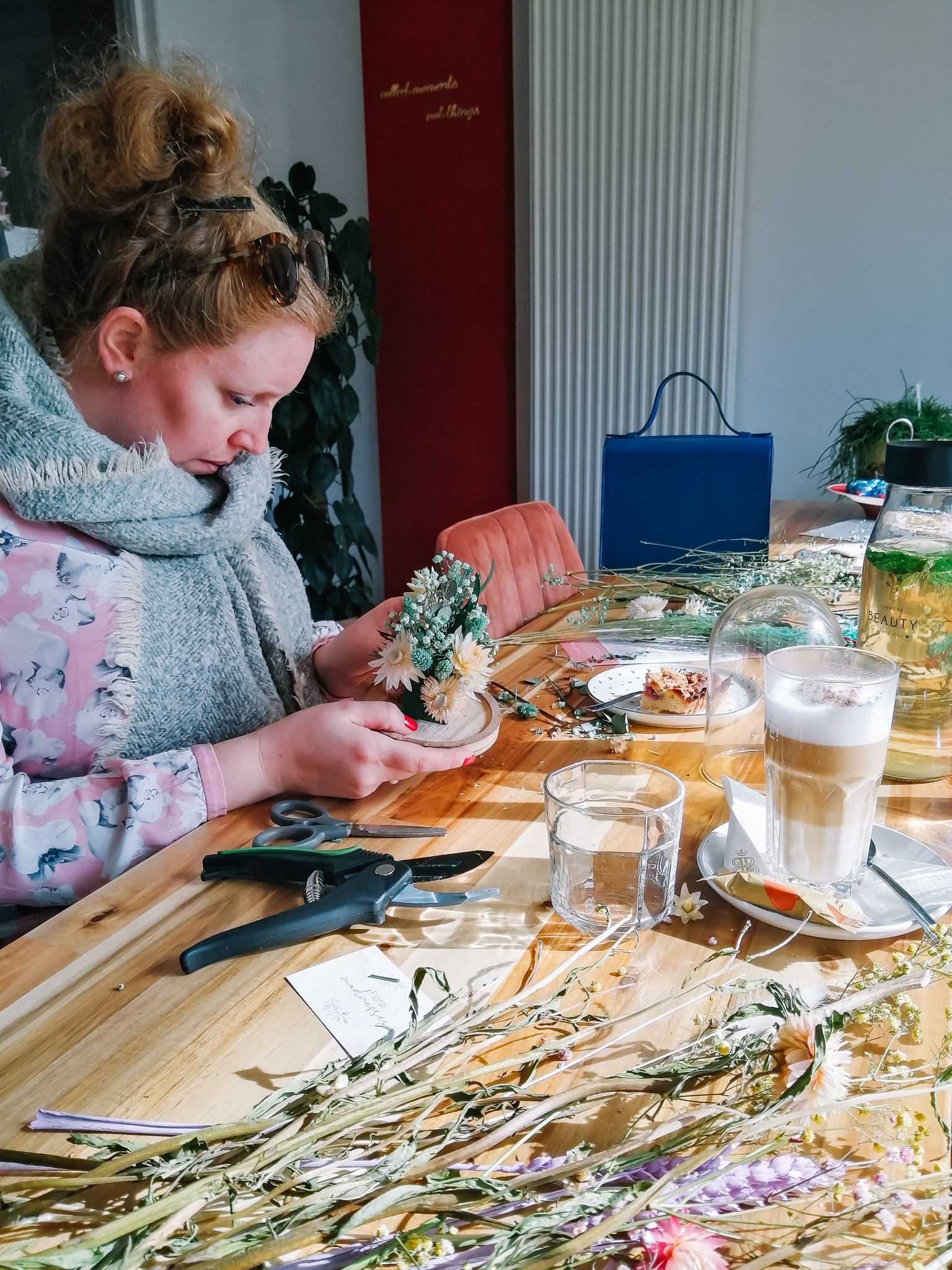 Workshop mini droogbloemen lentetuintje - Foto