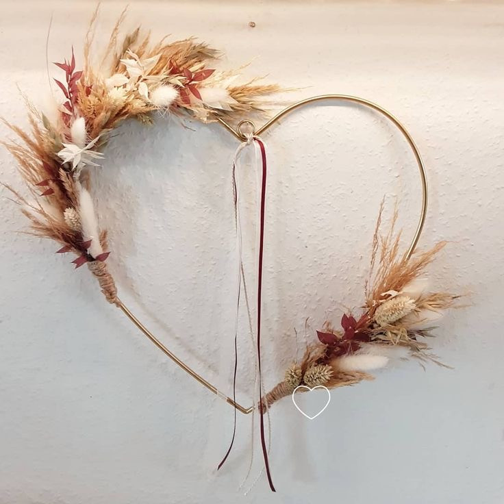 Valentijnsworkshop hart met droogbloemen - Foto