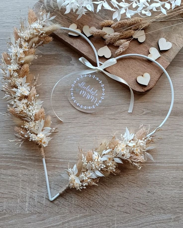 Valentijnsworkshop hart met droogbloemen - Foto