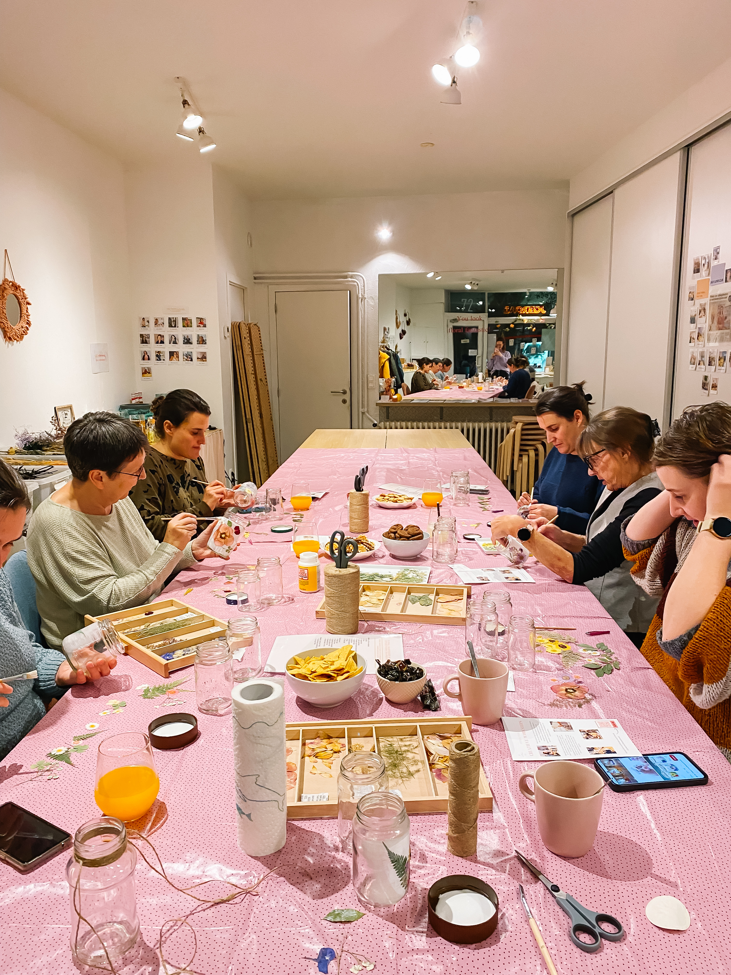 Floral lanterns met droogbloemen workshop - Foto