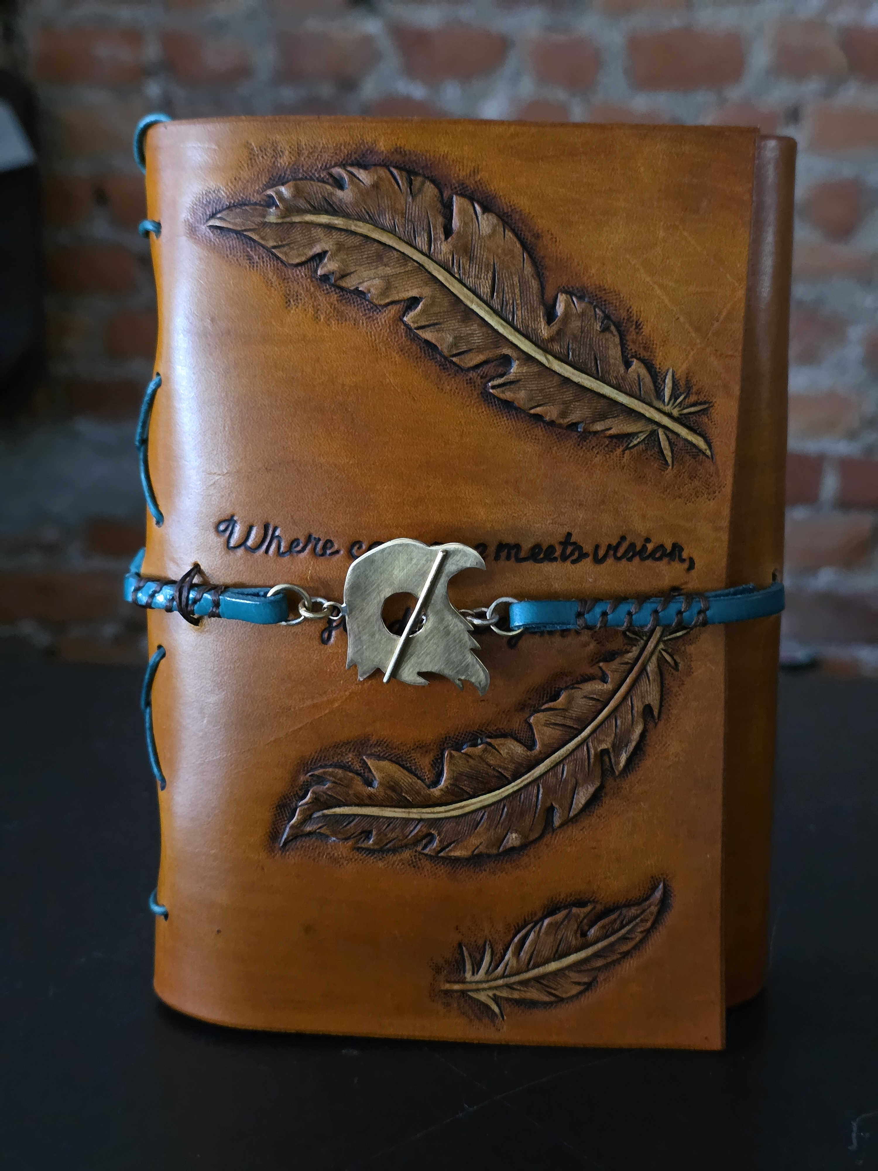 Leathercarving workshop - leer snijden & stempelen in leer - Foto