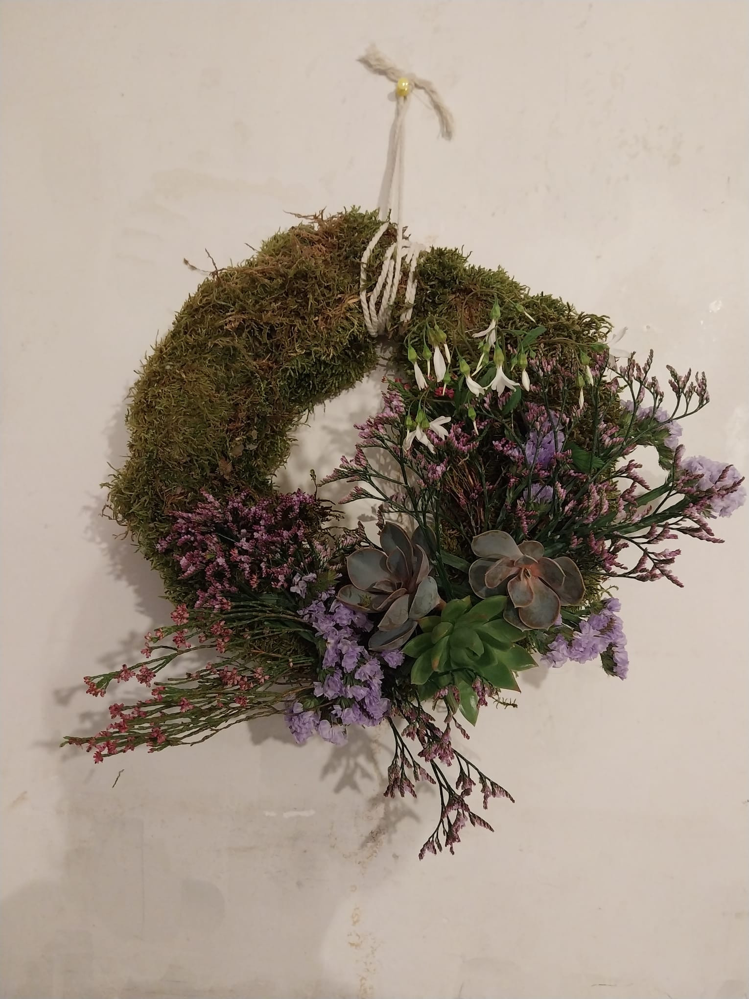 Workshop Levende krans maken met vetplantjes - Foto