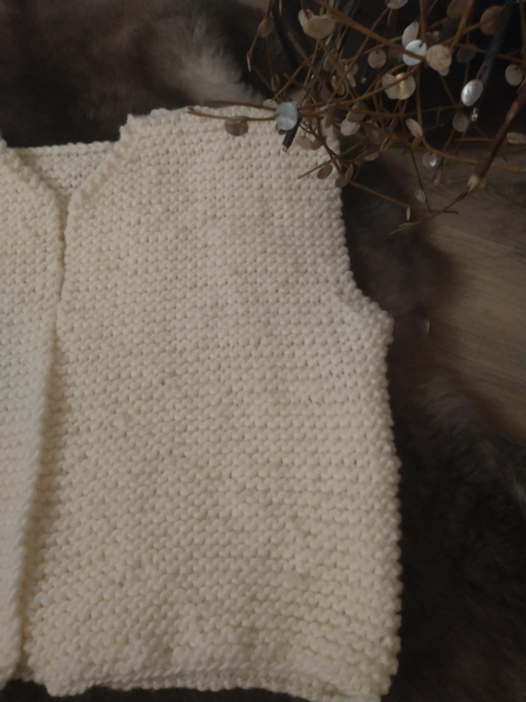 wolwijze gilet uit 100% wol - DIY kit - Foto