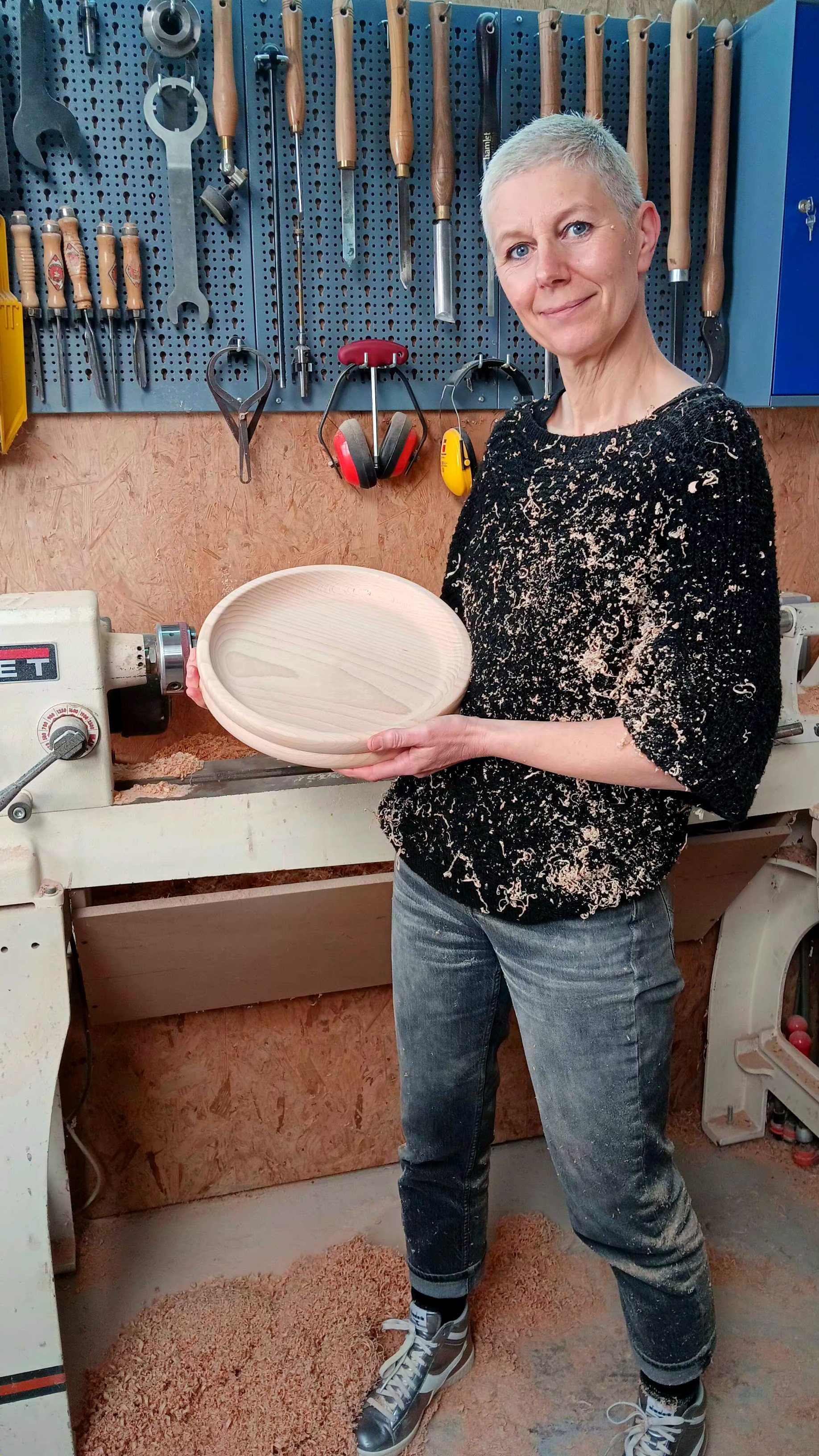 Houtdraaien voor beginners - Schaaldraaien. - Foto