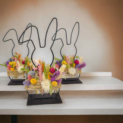 Workshop Paashaas met droogbloemen