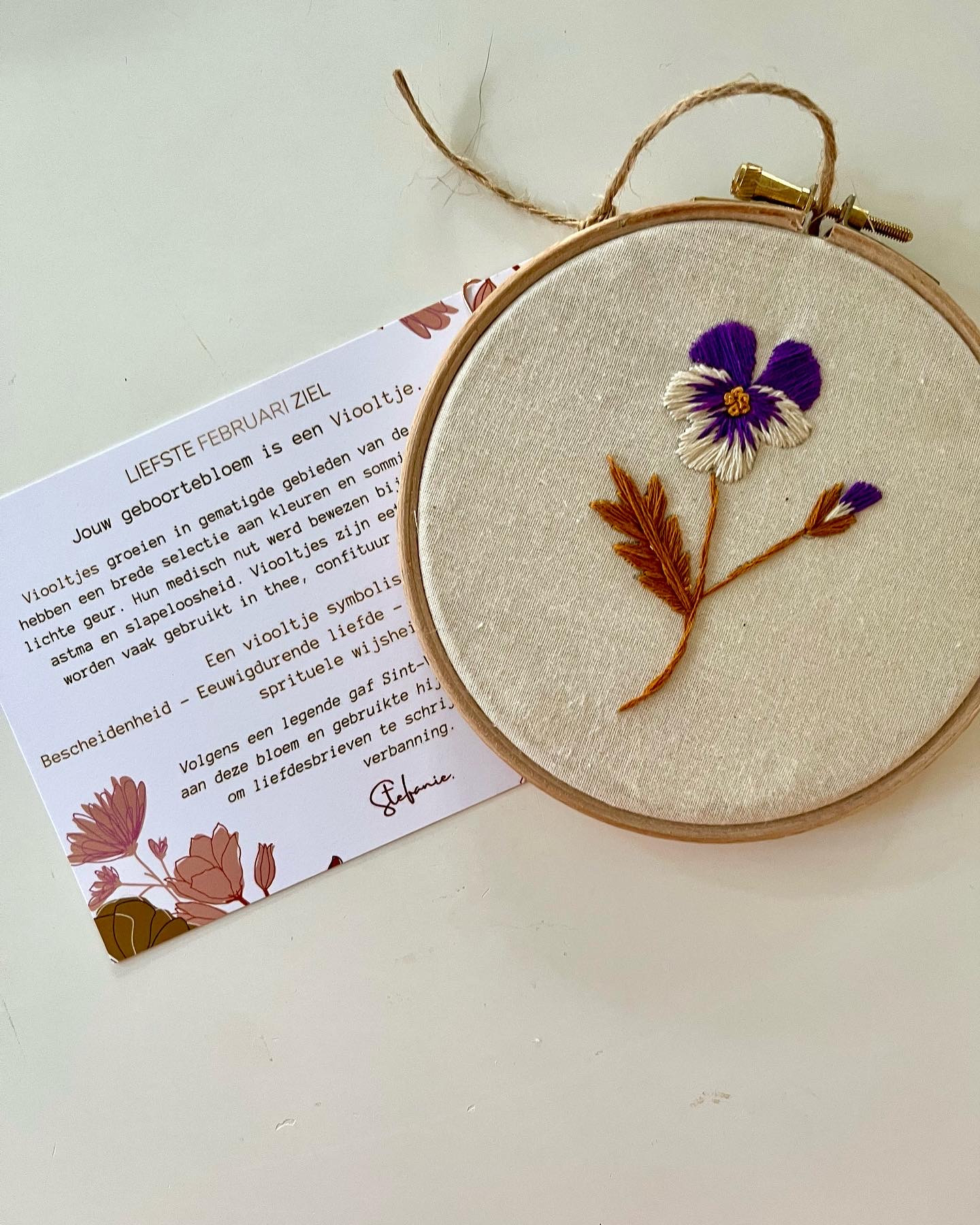 Duo-Workshop Geboortebloem borduren (beginnersproof!) - Foto