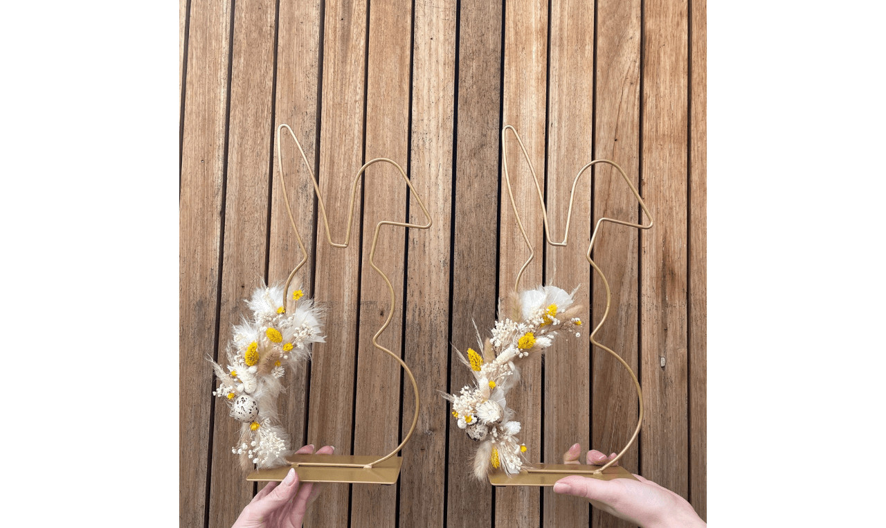 Paasworkshop: Paashaas met droogbloemen - Foto