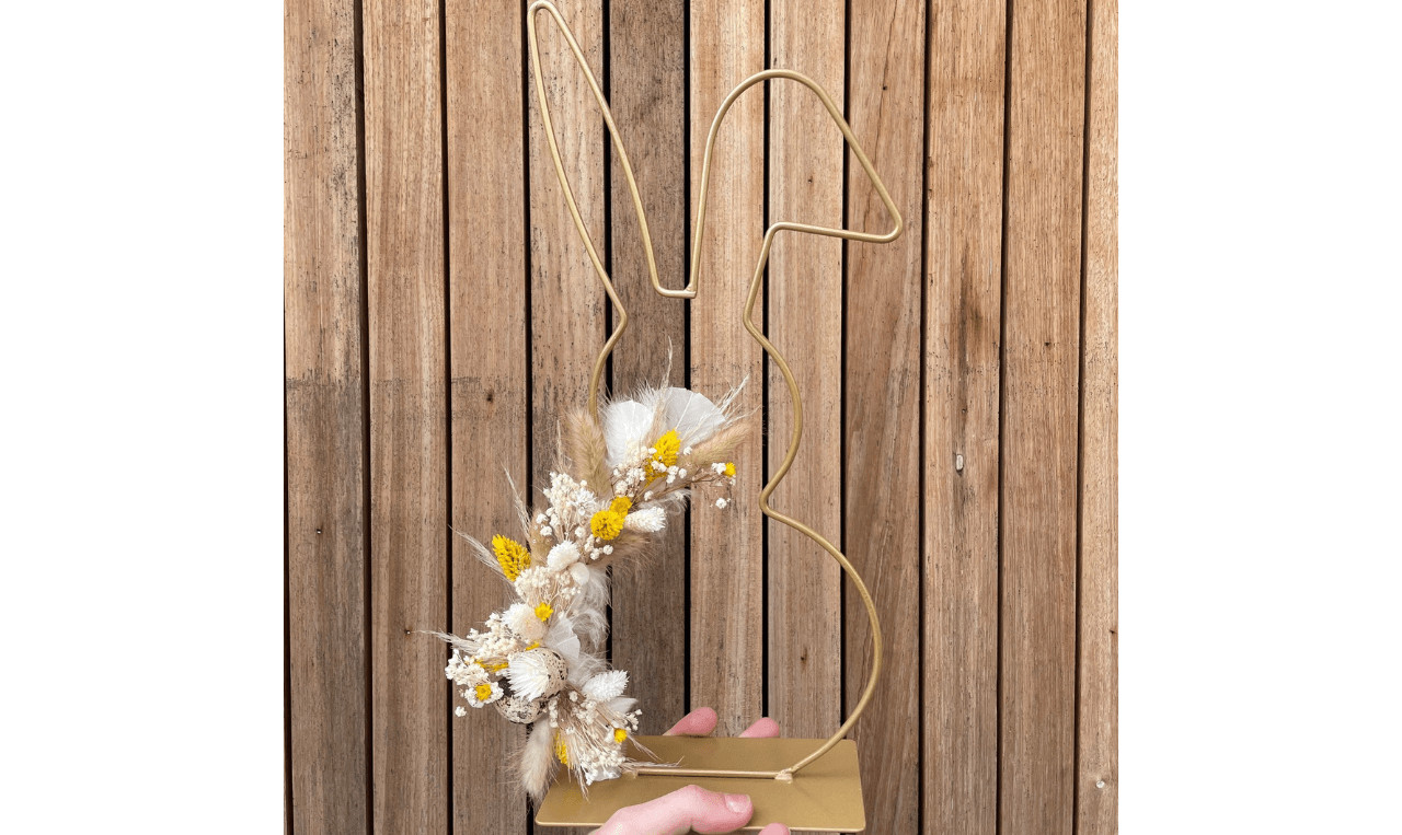 Paasworkshop: Paashaas met droogbloemen - Foto