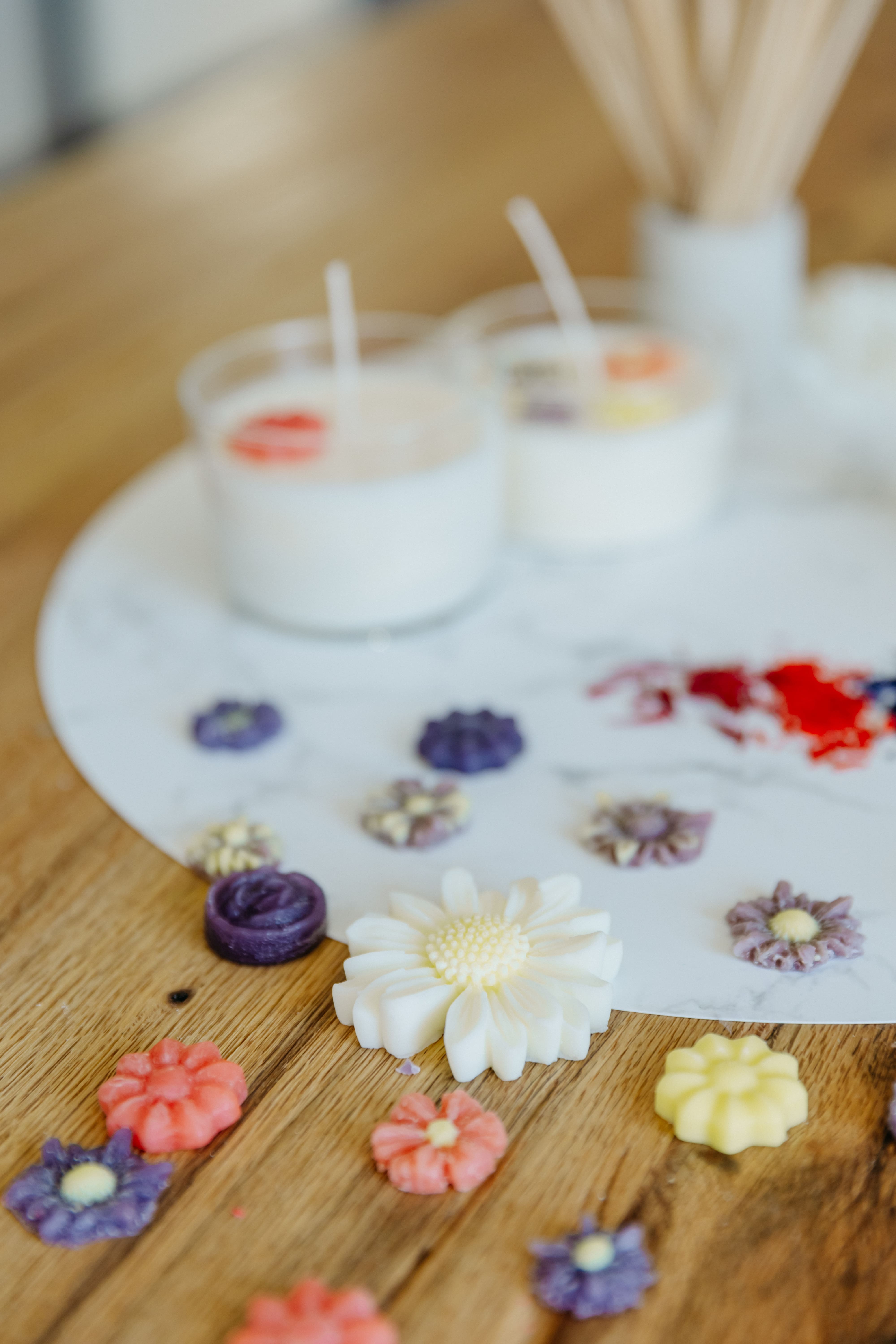 Geurkaarsen (bloemen) - workshop - Foto